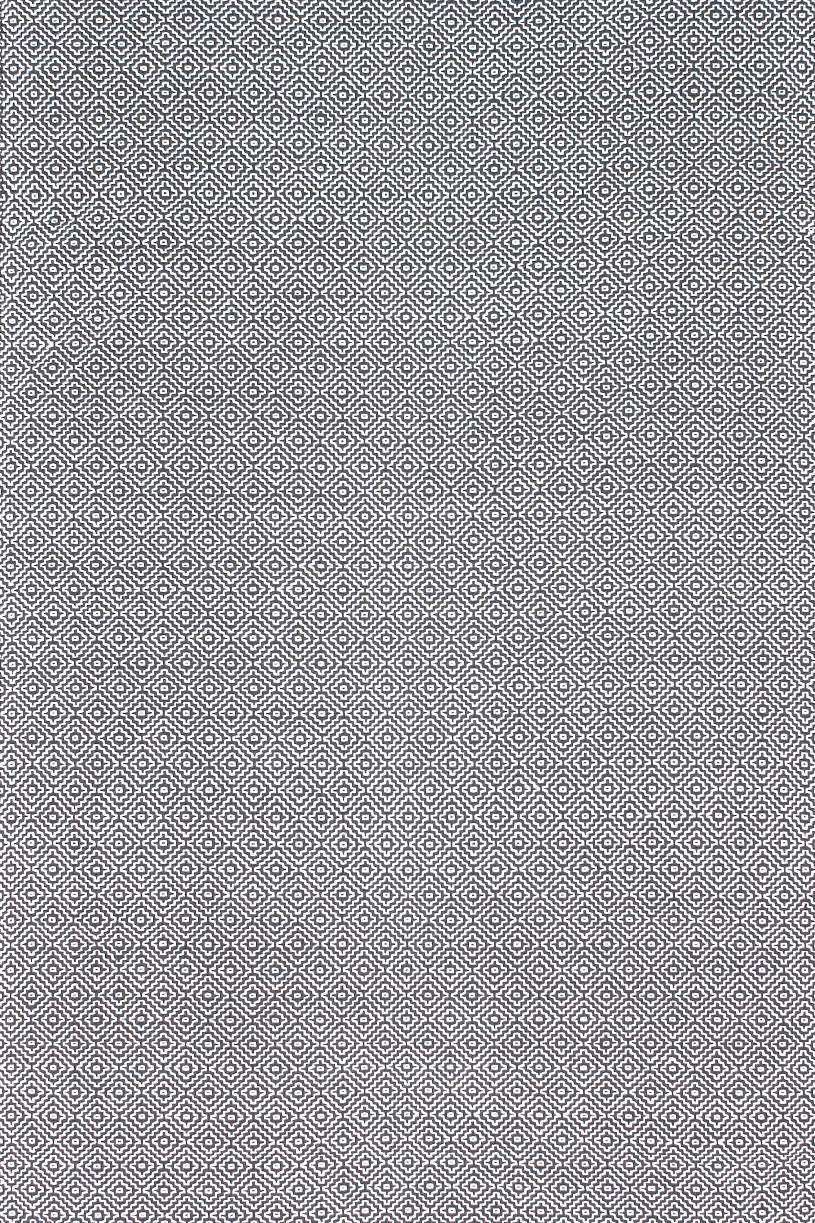 Diamond Cotton Check Flatwoven Rug | Grey