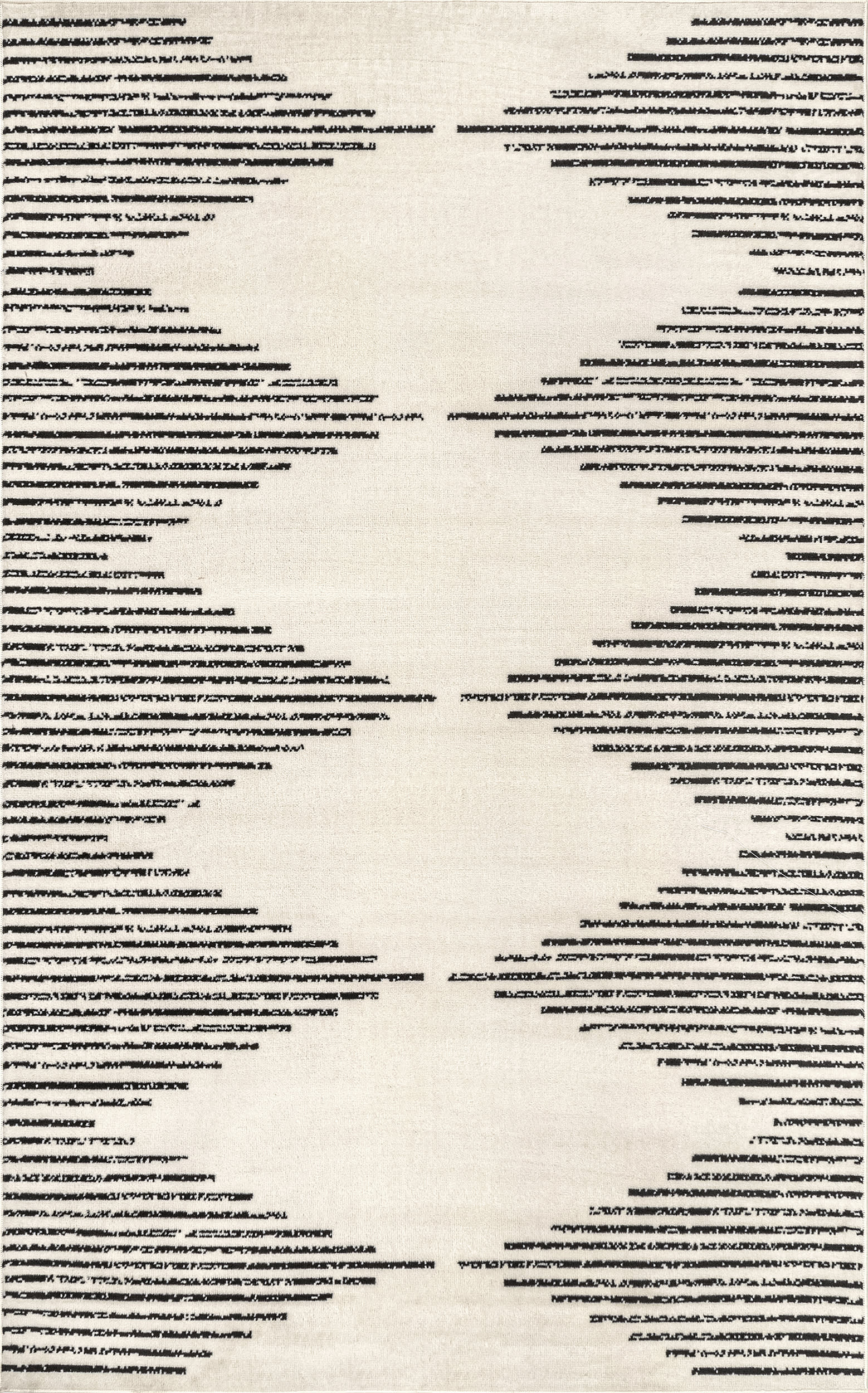 Diamond Pinstripes Rug | Black