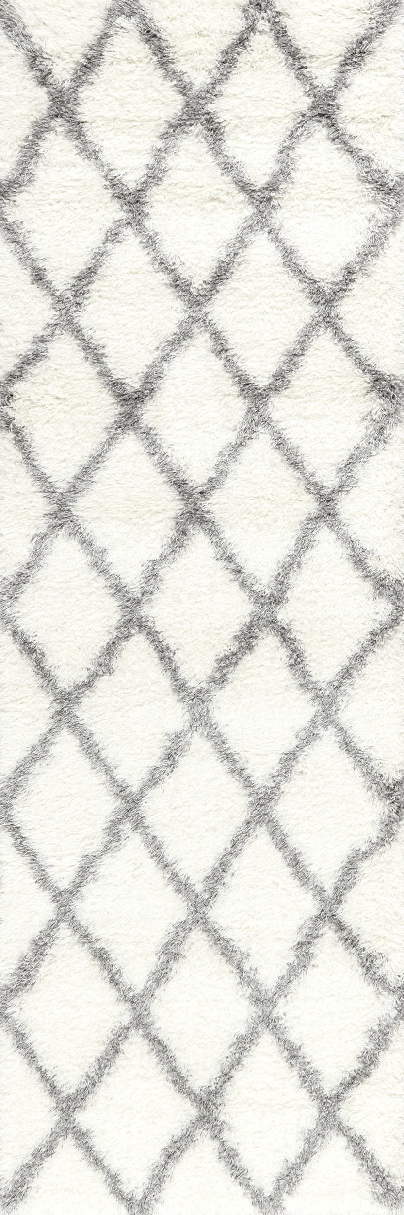 Diamond Shag Rug | Grey
