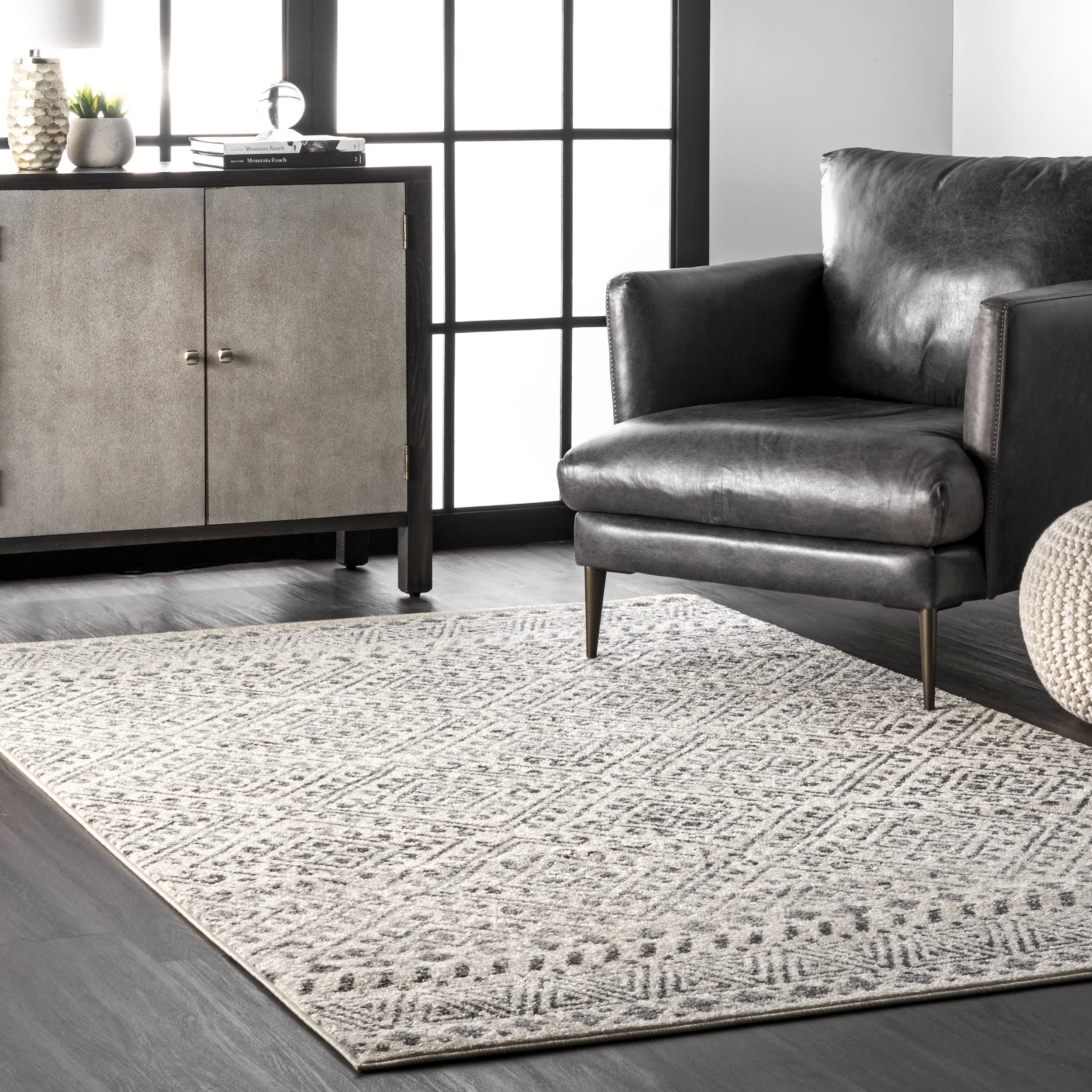 Diamond Trellis Rug | Off White - Image 2