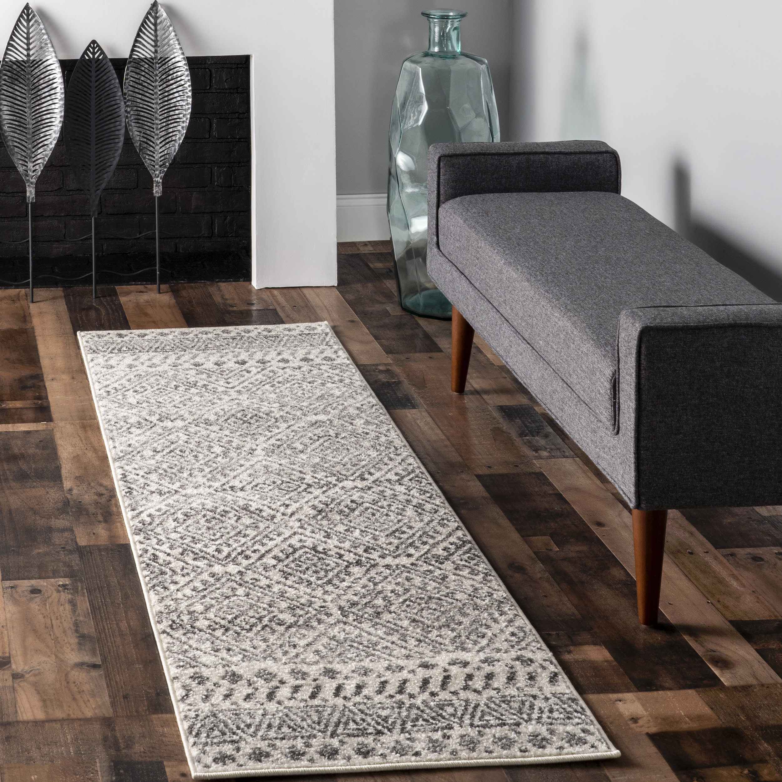 Diamond Trellis Rug | Off White - Image 2