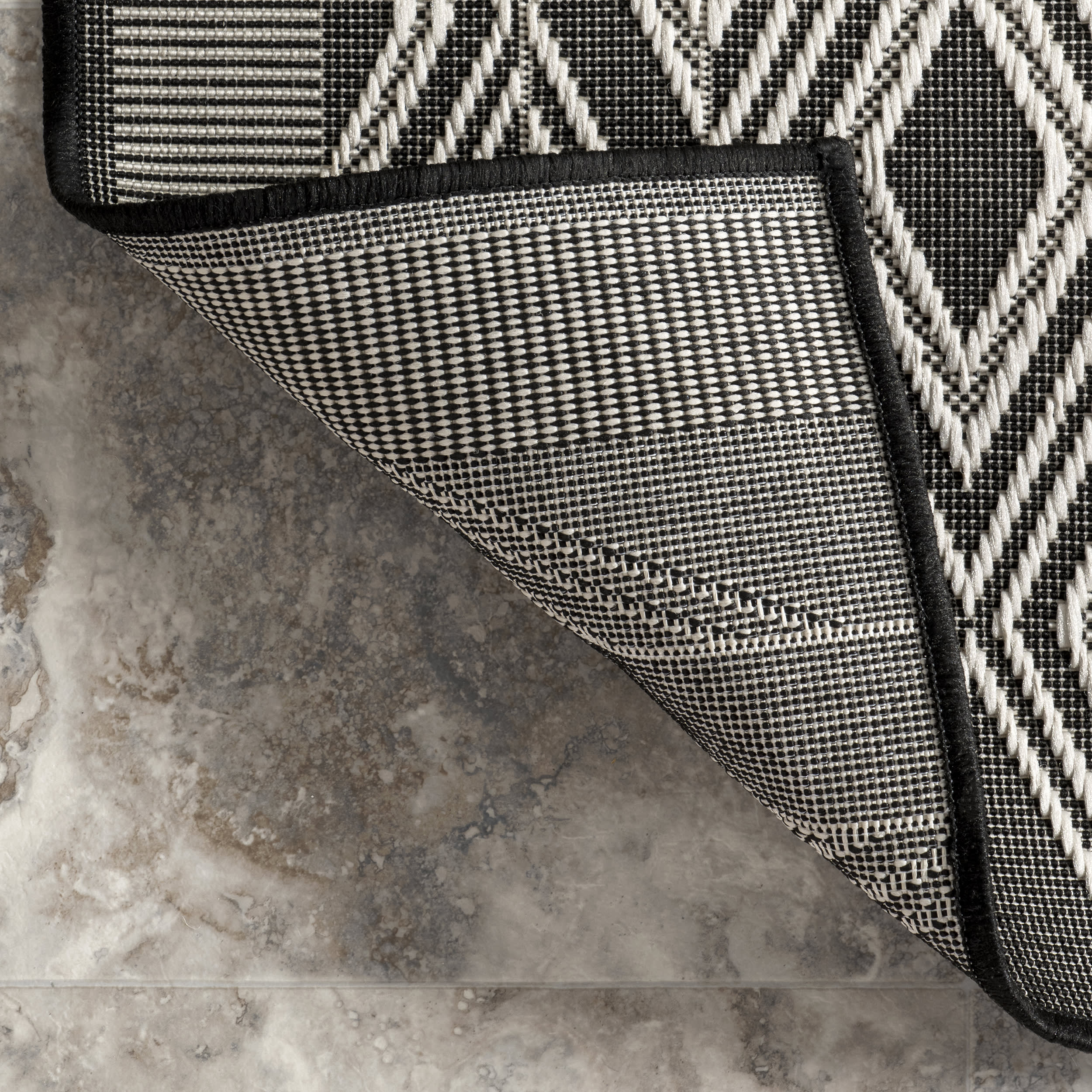 Diamondback Indoor/Outdoor Rug | Black - Image 6