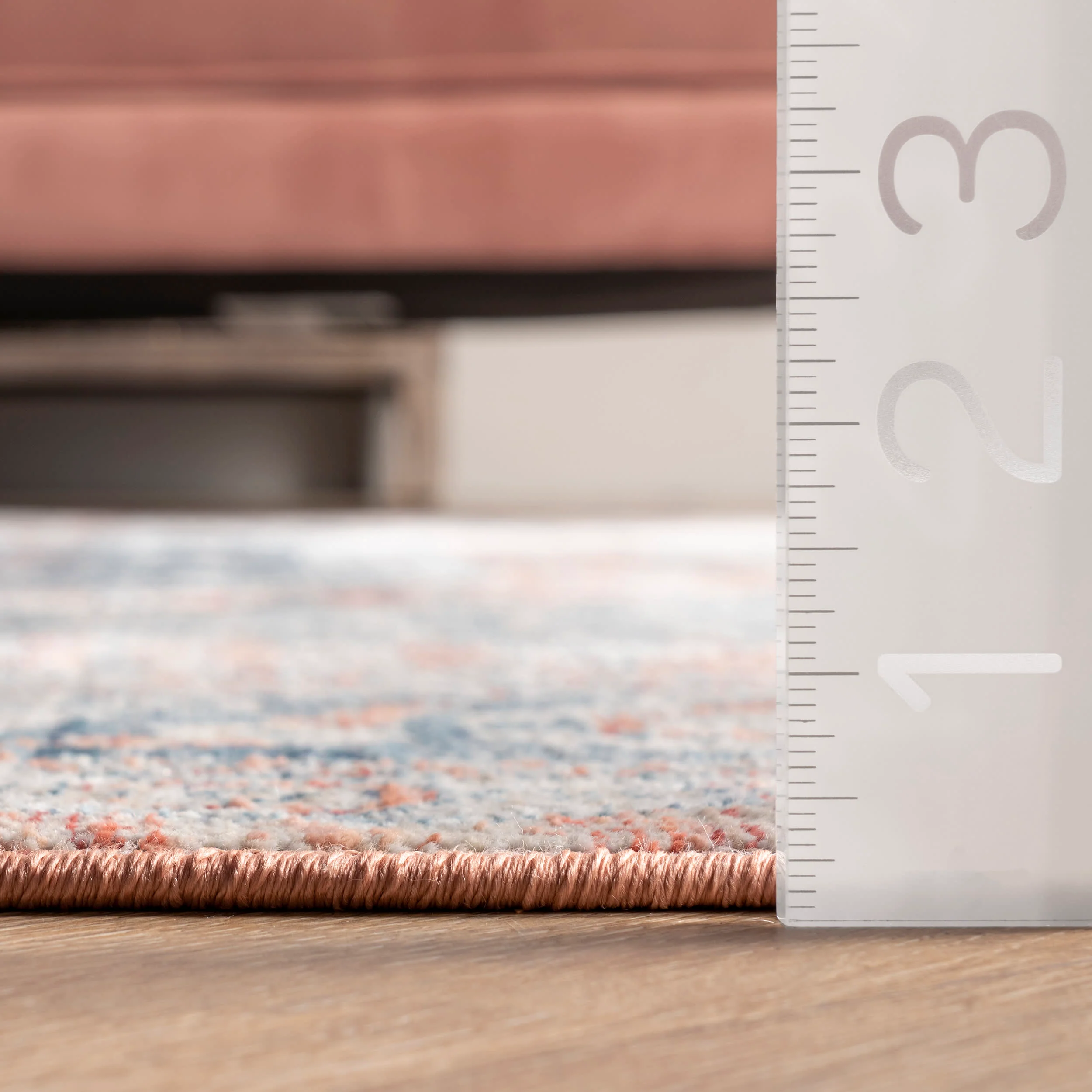 Distressed Medallion Rug | Rust - Image 5