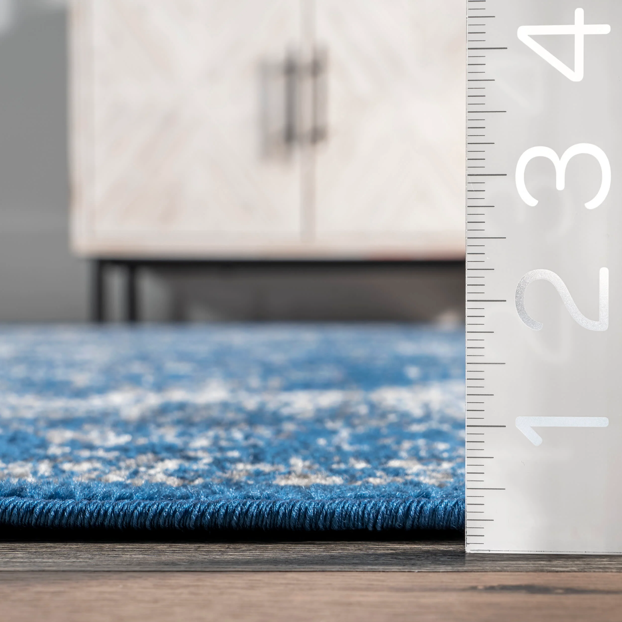 Distressed Persian Rug | Dark Blue - Image 5