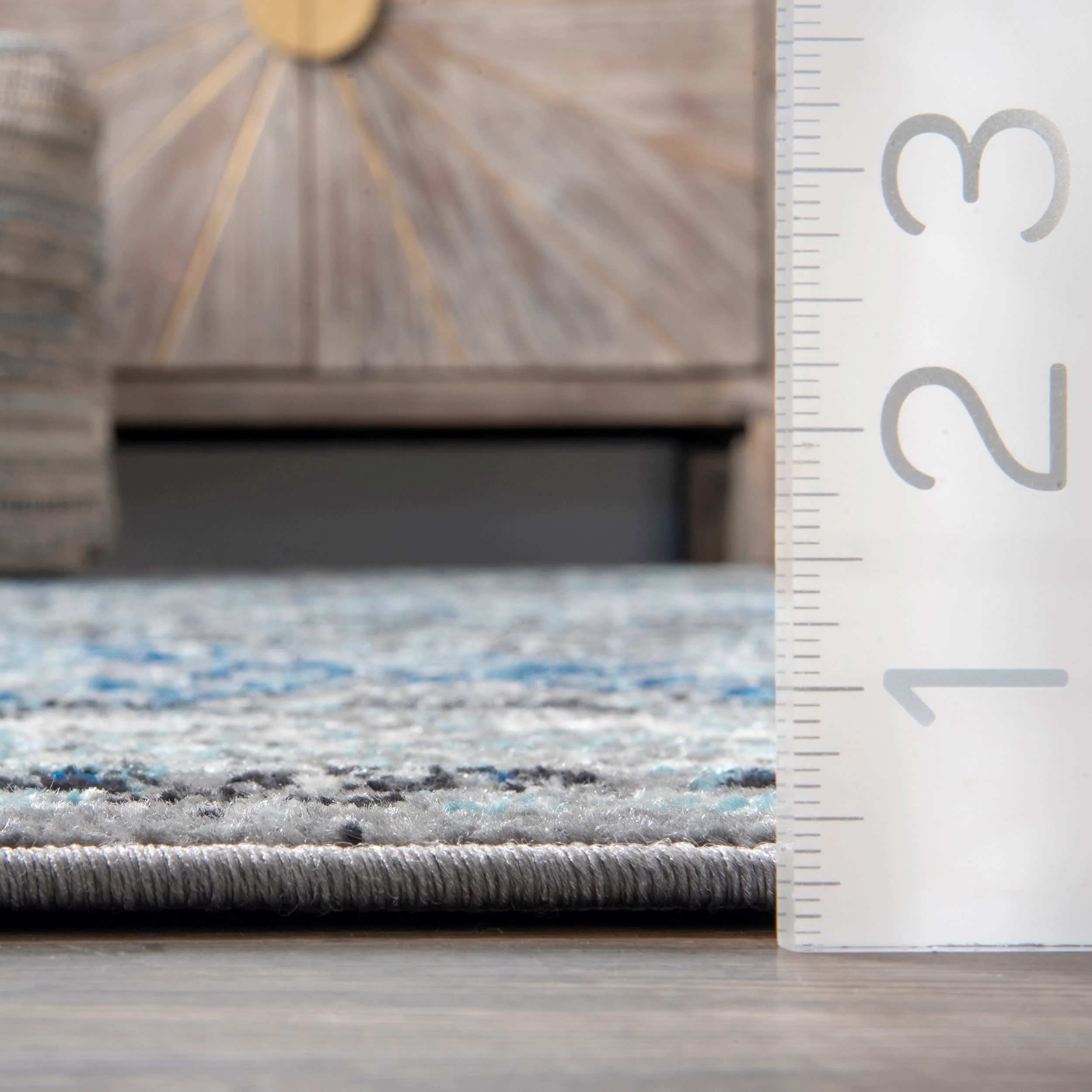 Distressed Persian Rug | Dark Grey - Image 5