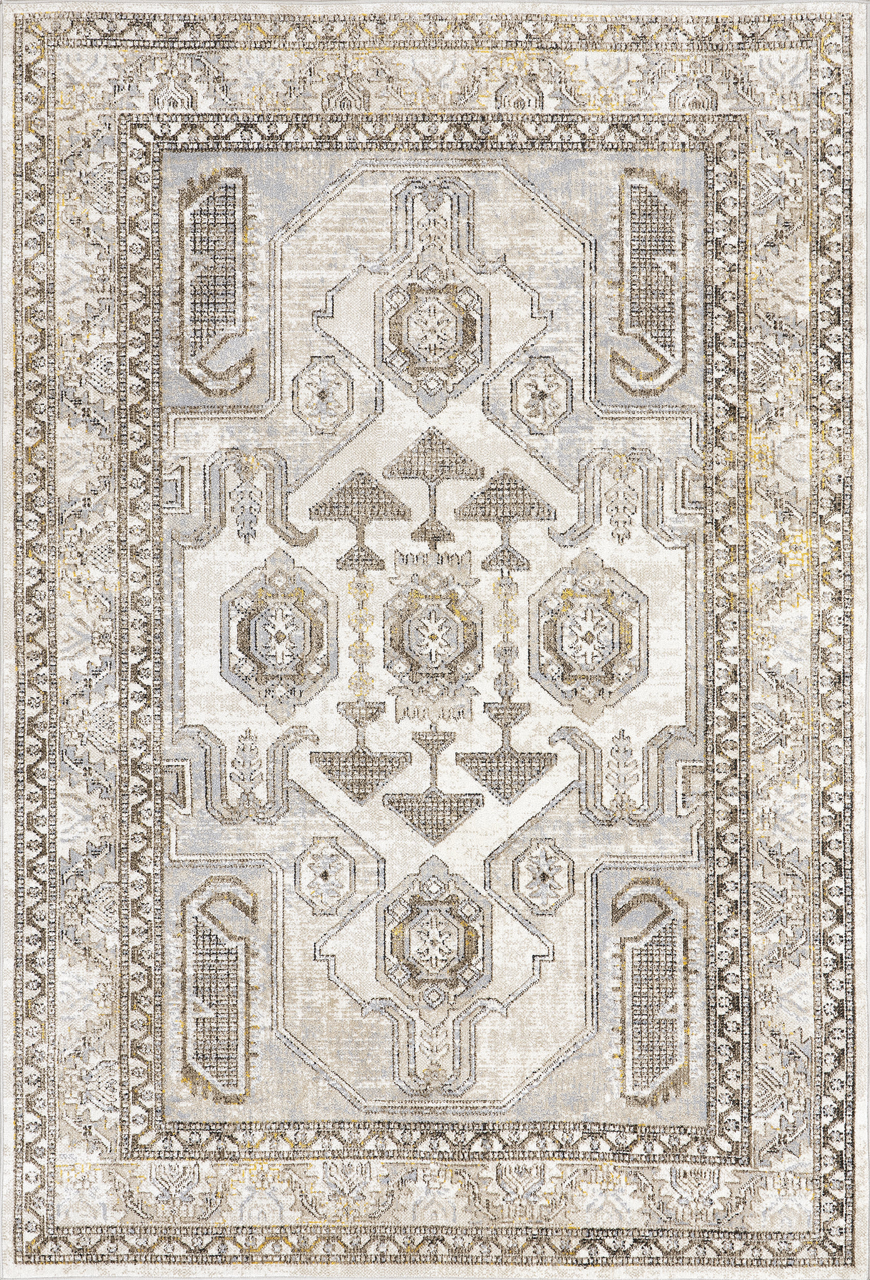 Dolly Washable Vintage Rug | Beige