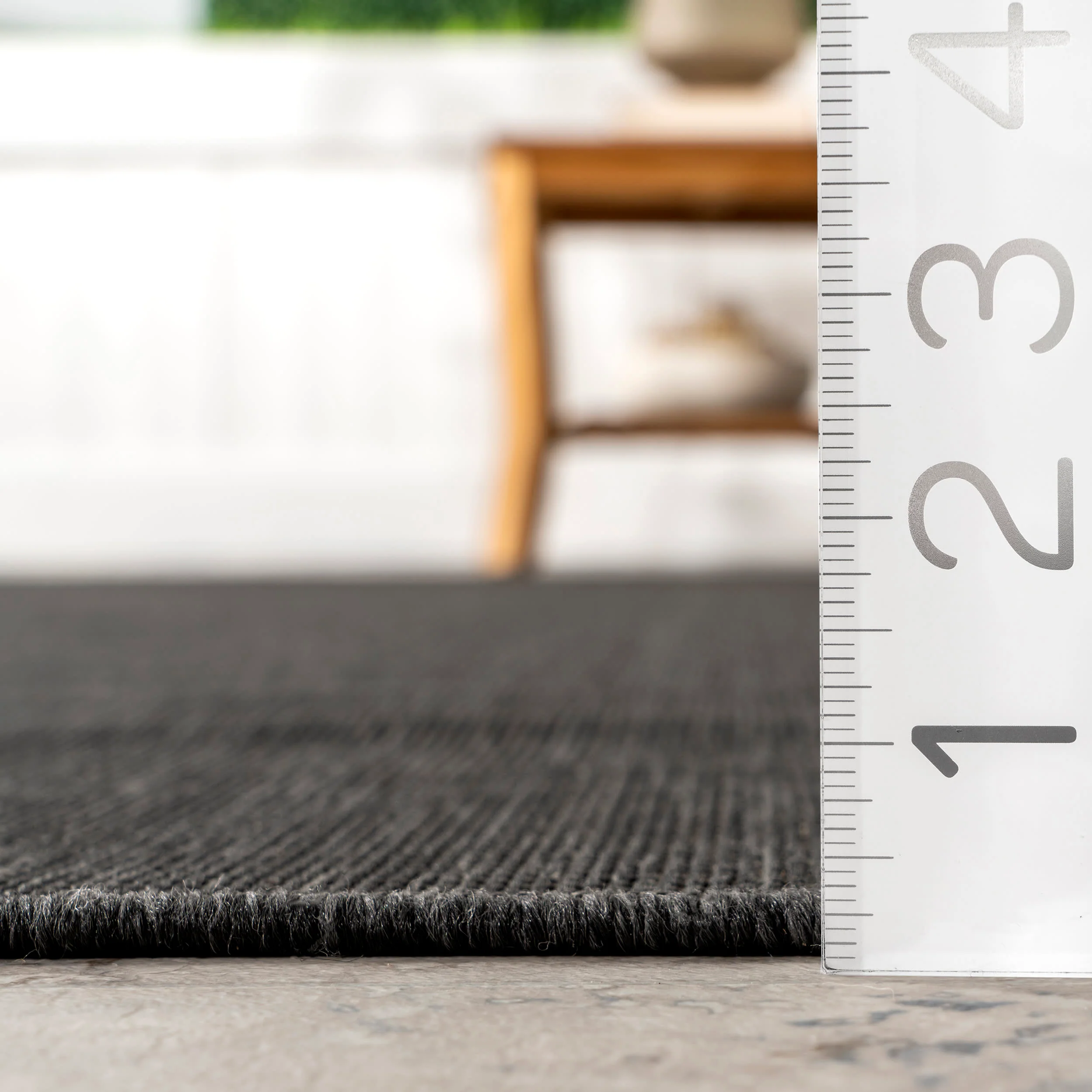 Dorinda Hazy Solid Indoor/Outdoor Rug | Dark Grey - Image 5