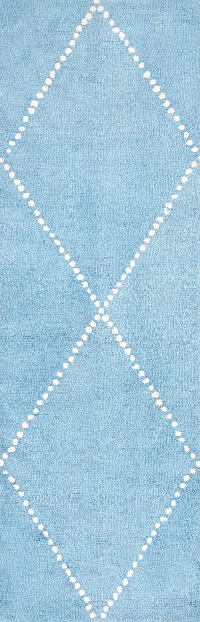 Dotted Diamond Trellis Nursery Rug | Aqua