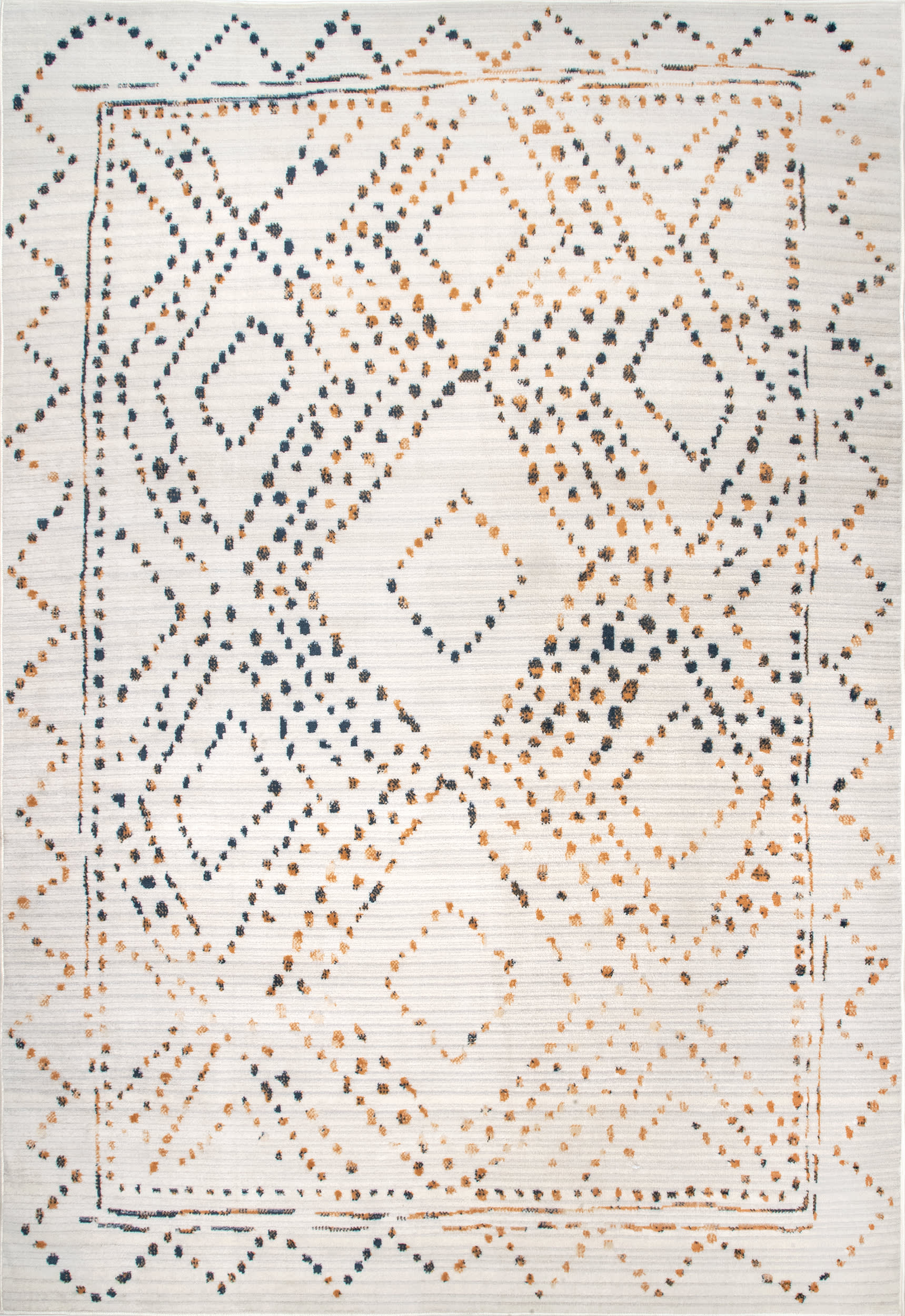 Dotted Diamond Trellis Rug | Beige