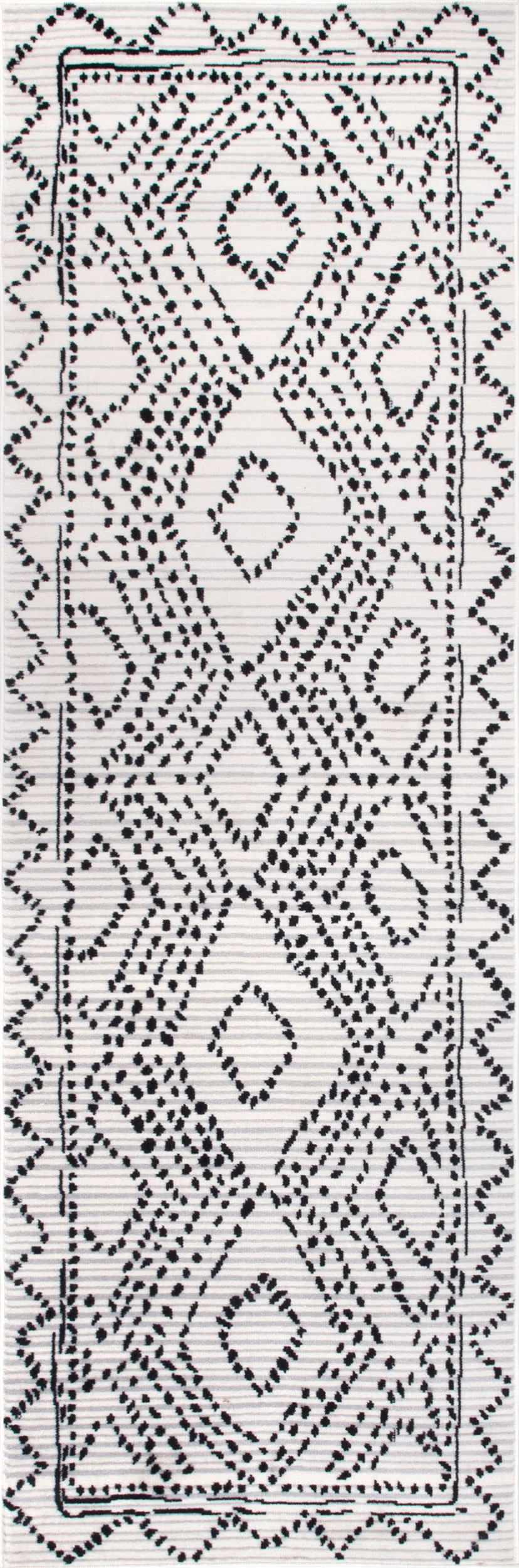Dotted Diamond Trellis Rug | Black