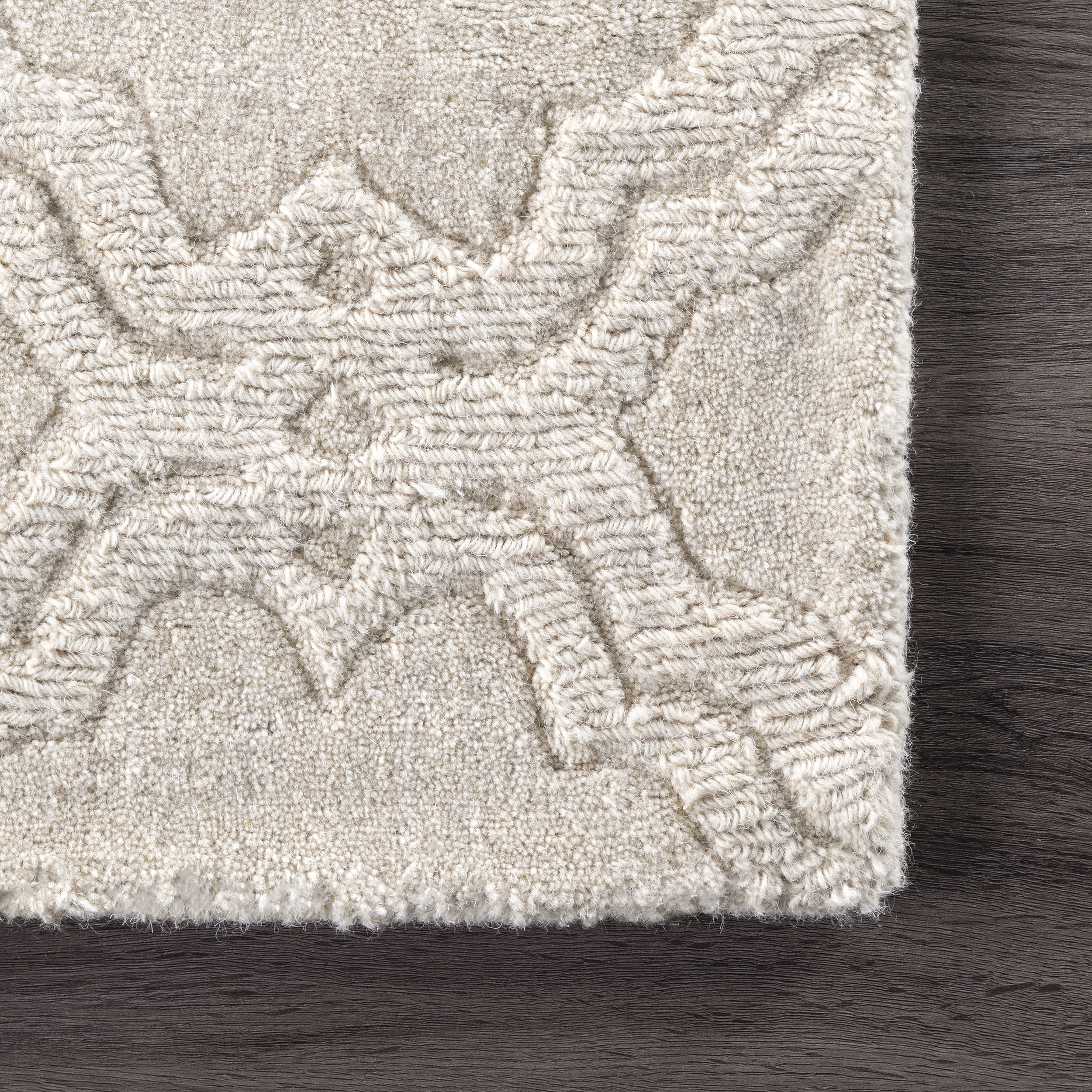 Double Carved Trellis Rug | Cream - Image 3