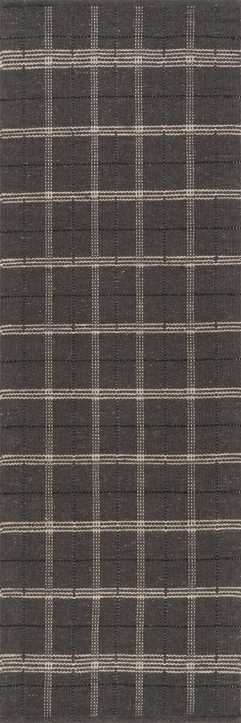 Downing Plaid Wool Rug by Nate Berkus | Black