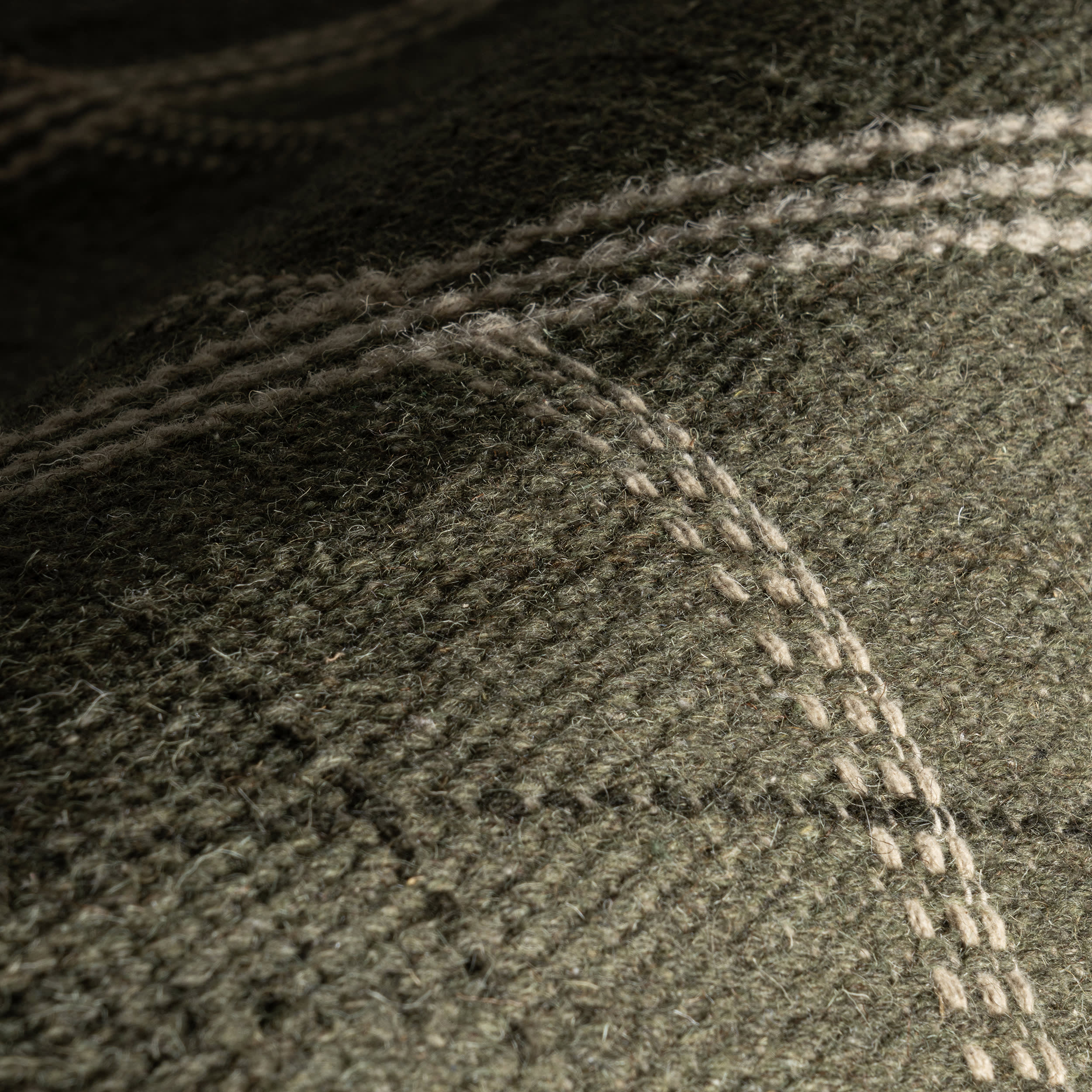 Downing Plaid Wool Rug by Nate Berkus | Green - Image 3