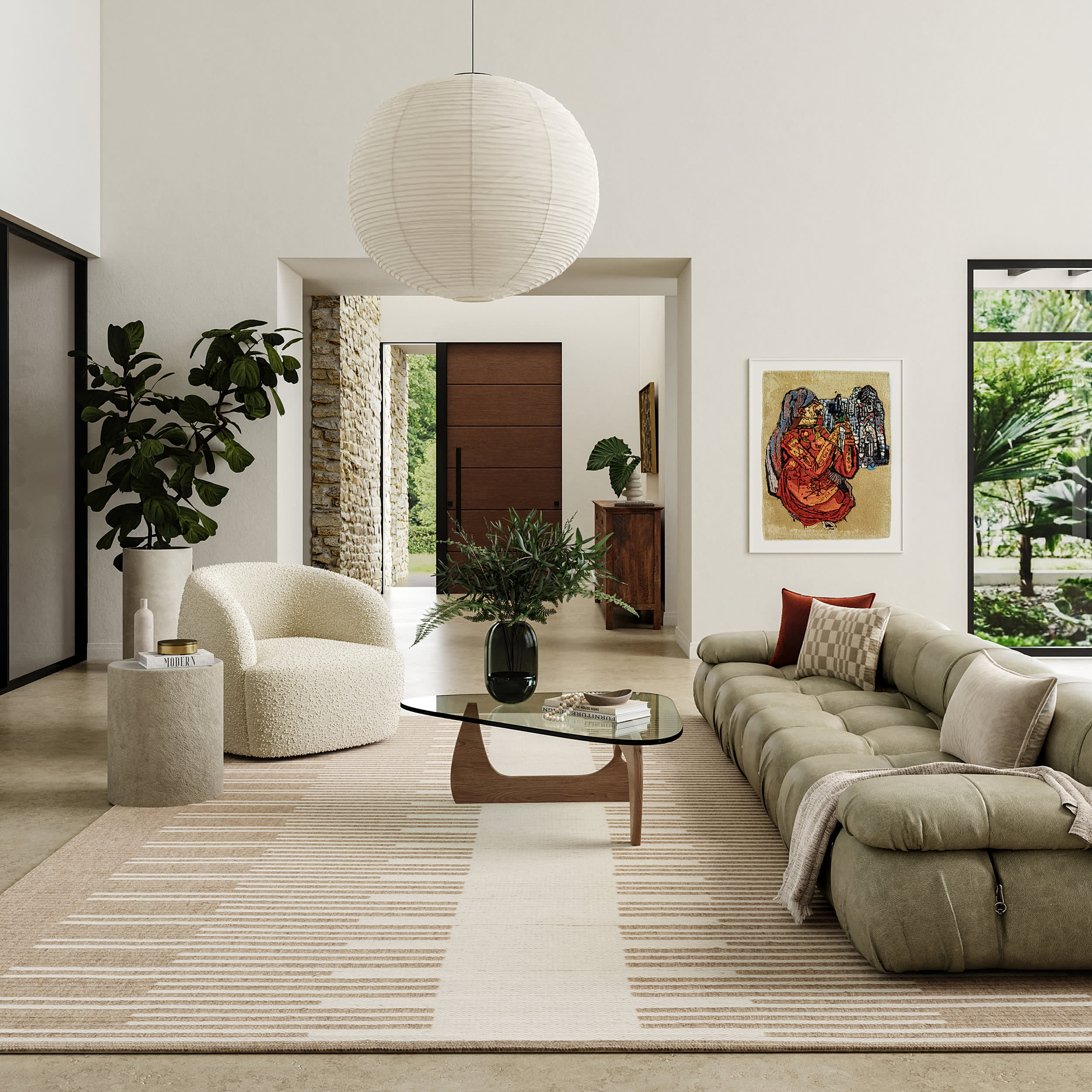 Drift Reversible Wool Rug | Natural - Image 2