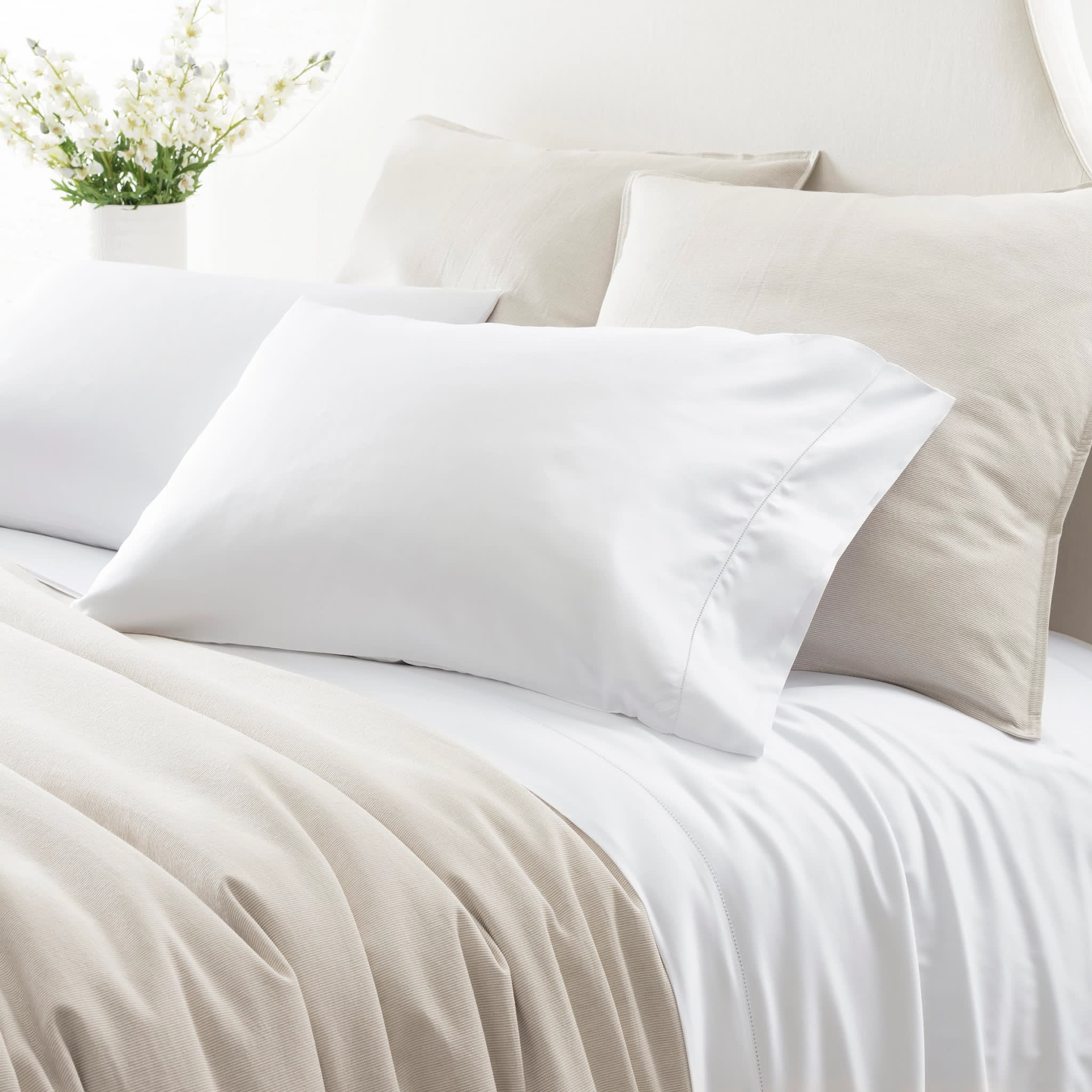 Duchess Sateen Fitted Sheet | White