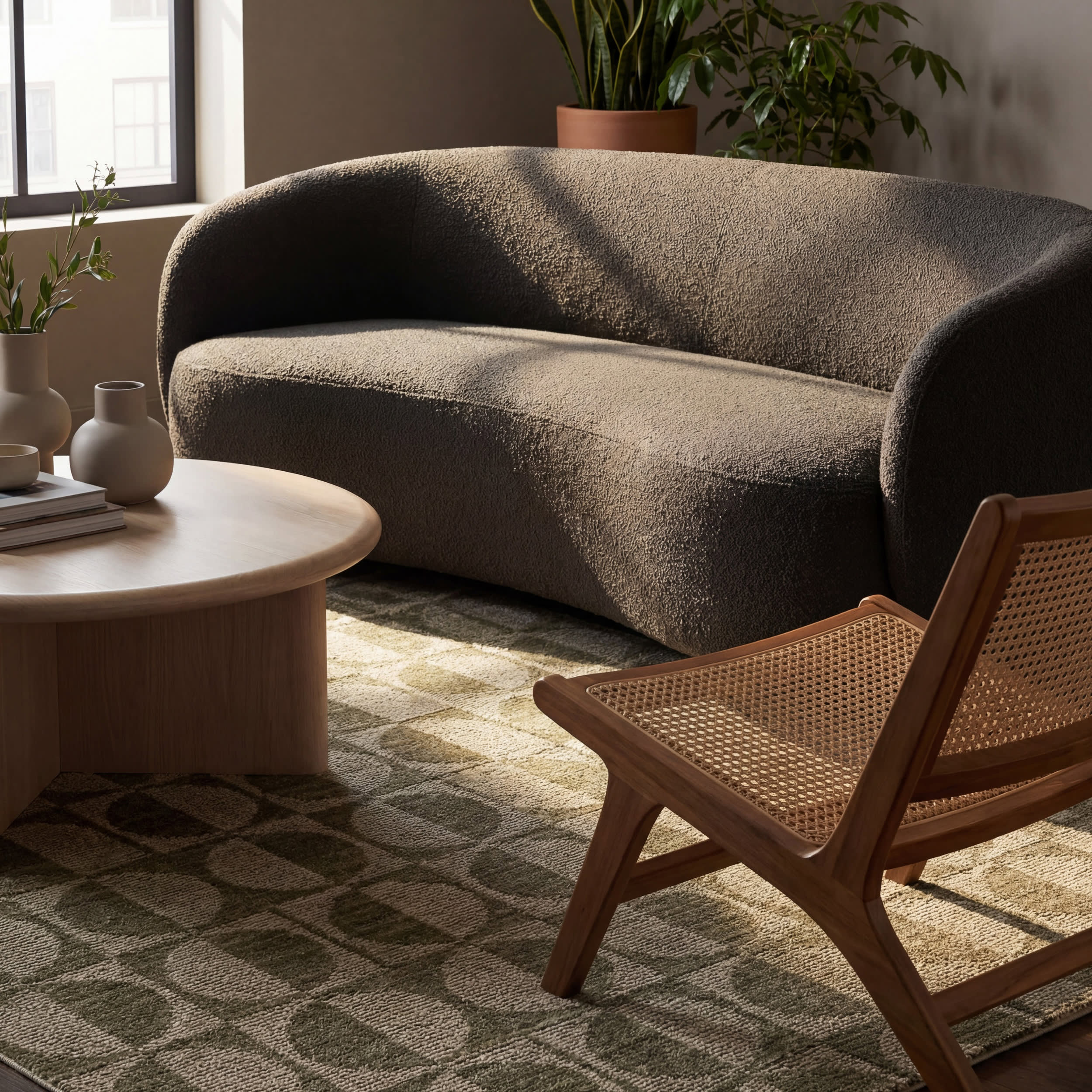 Duneclipse Mid Century Geometric Rug | Green - Image 5