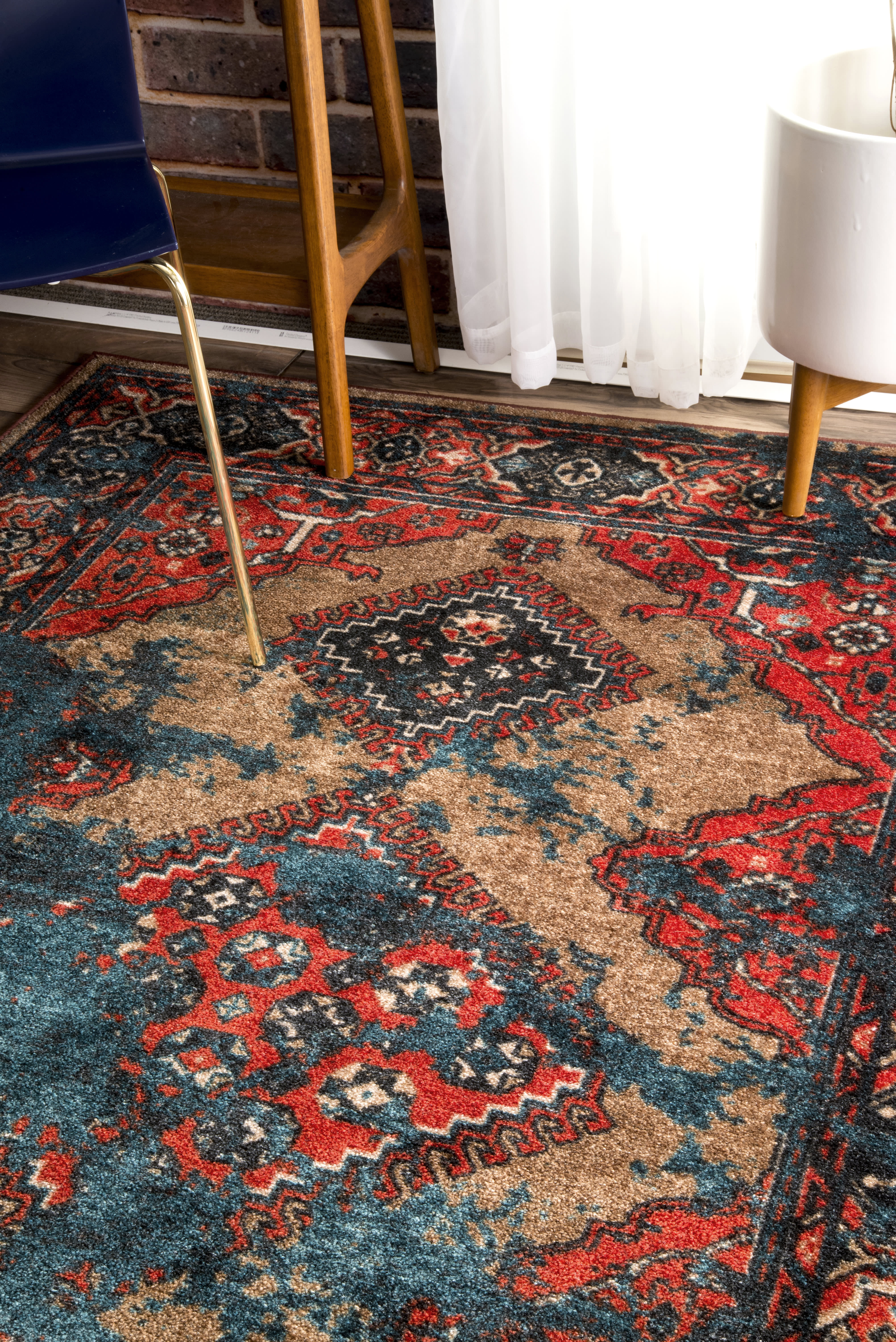 Dyed Diamonds Rug | Multicolor - Image 3