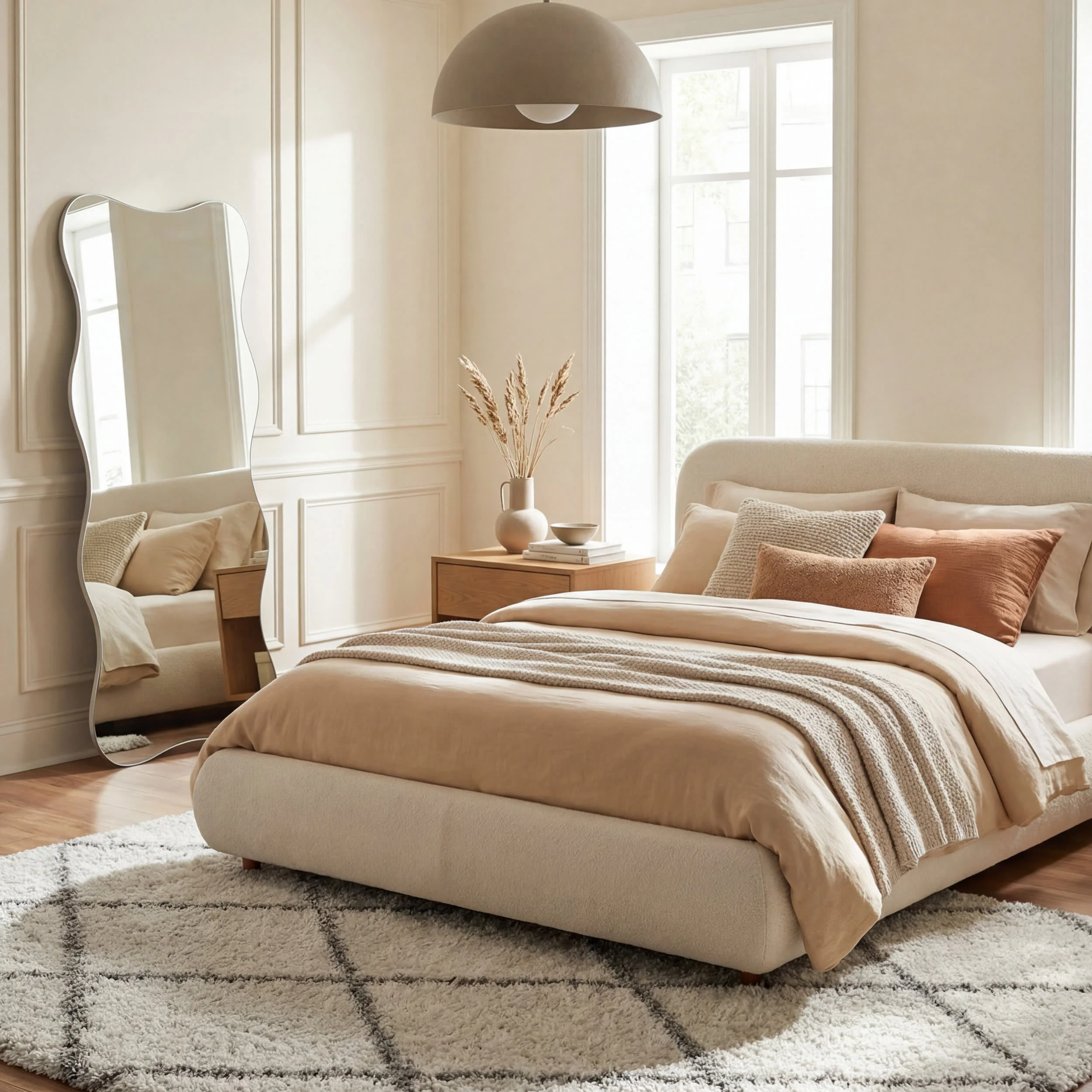Easy Shag Lattice Rug | White - Image 10