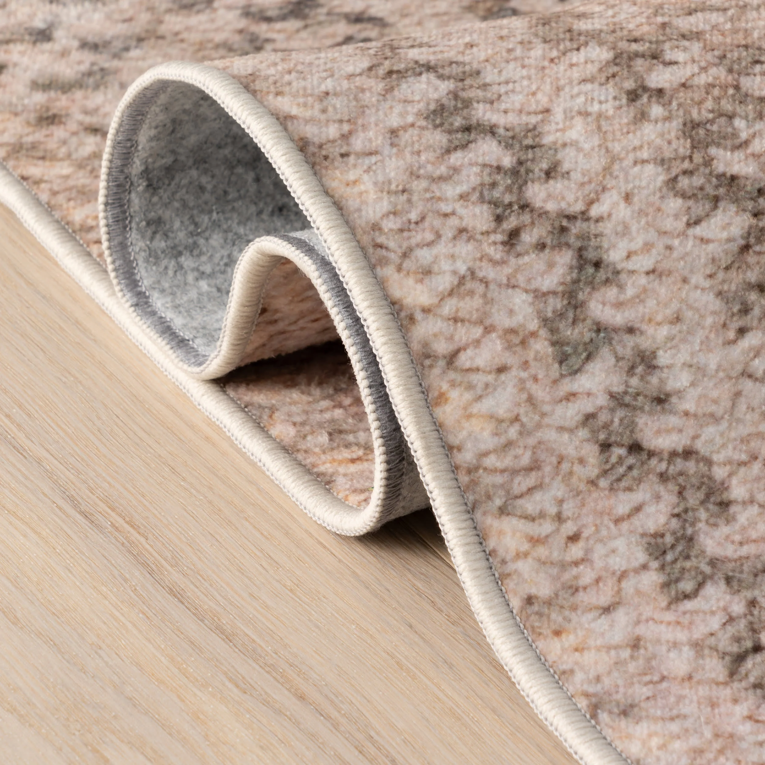 Ebonelle Bordered Bohemian Washable Rug | Natural - Image 7
