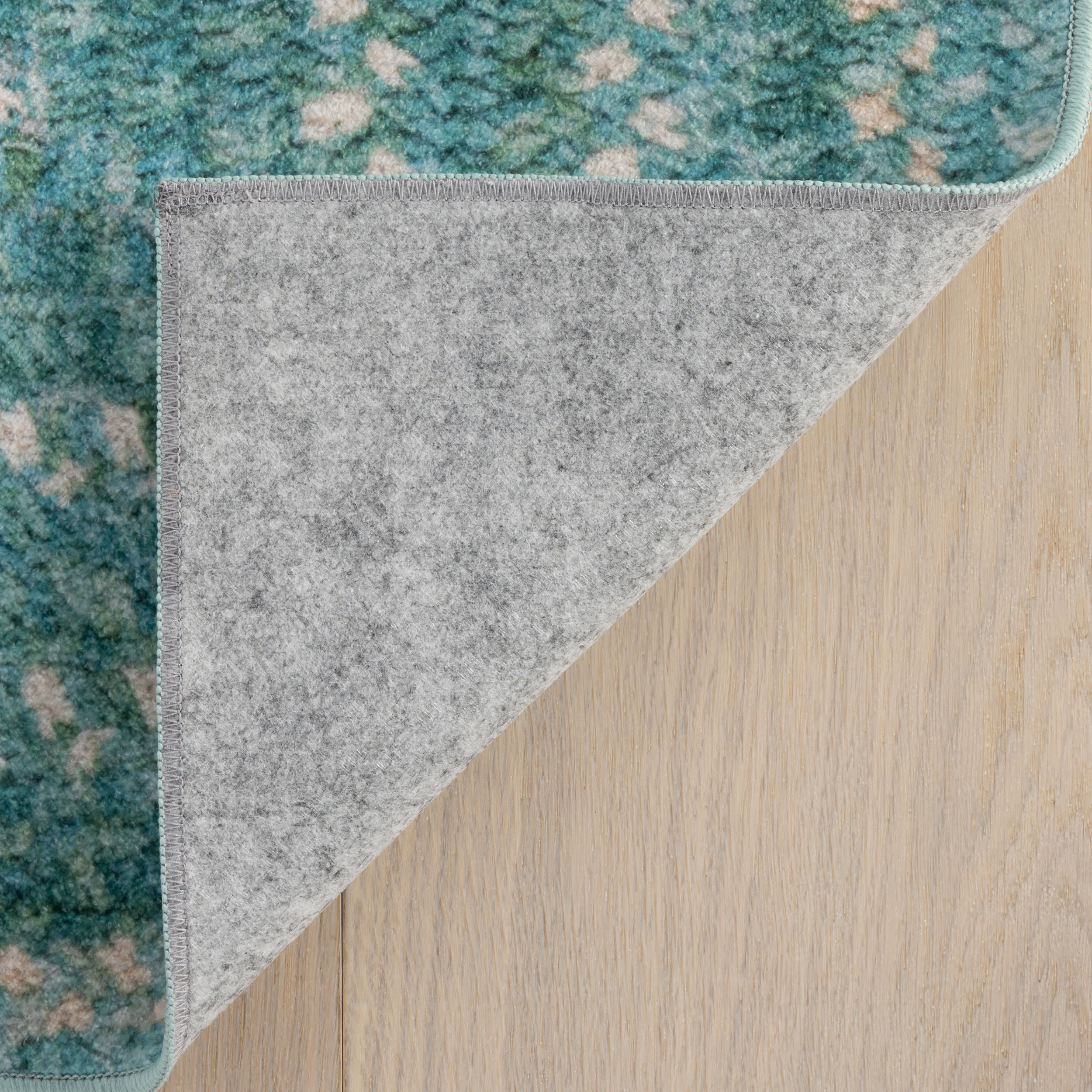 Ebonelle Bordered Bohemian Washable Rug | Teal - Image 6