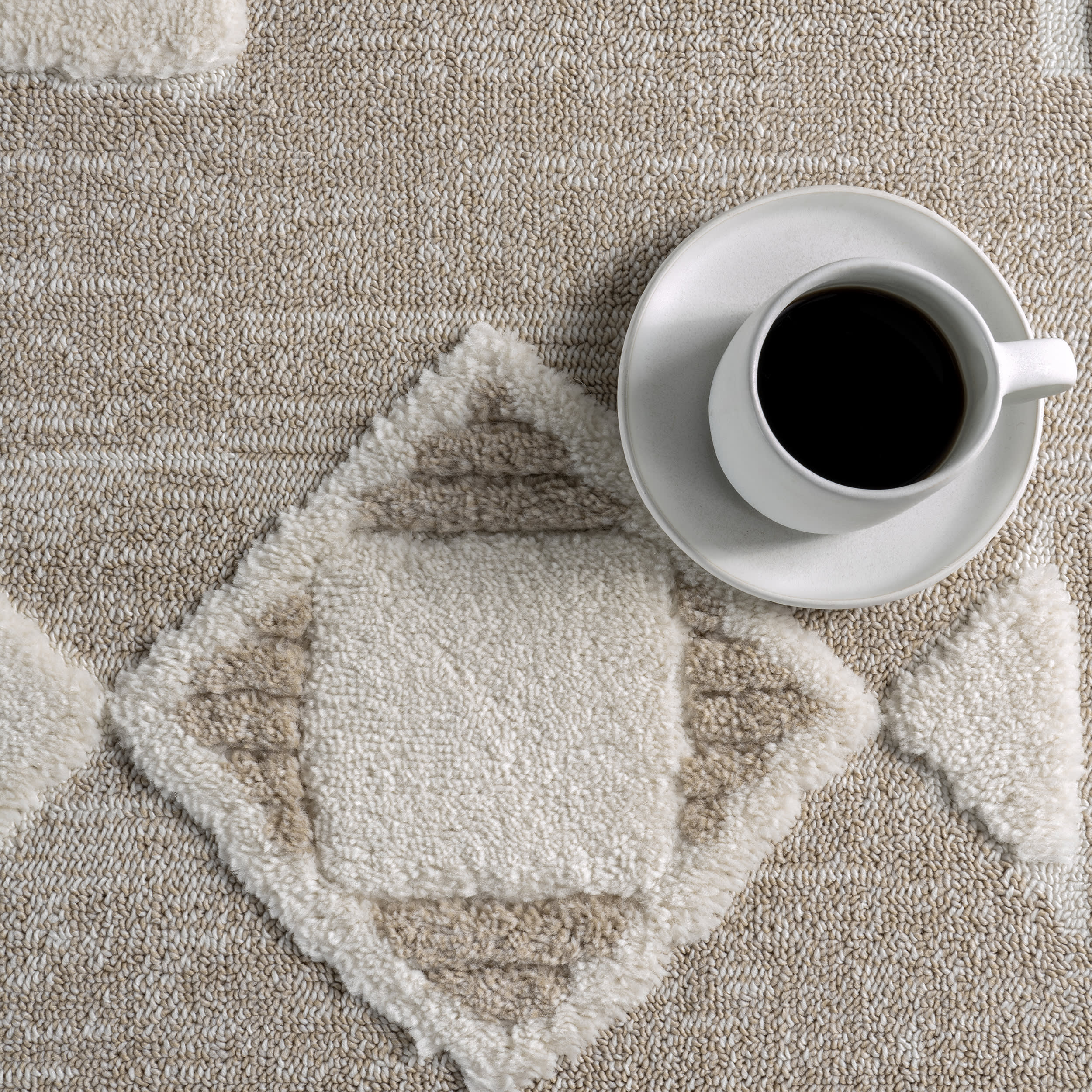 Eden Southwestern Tasseled Rug | Light Beige - Image 7