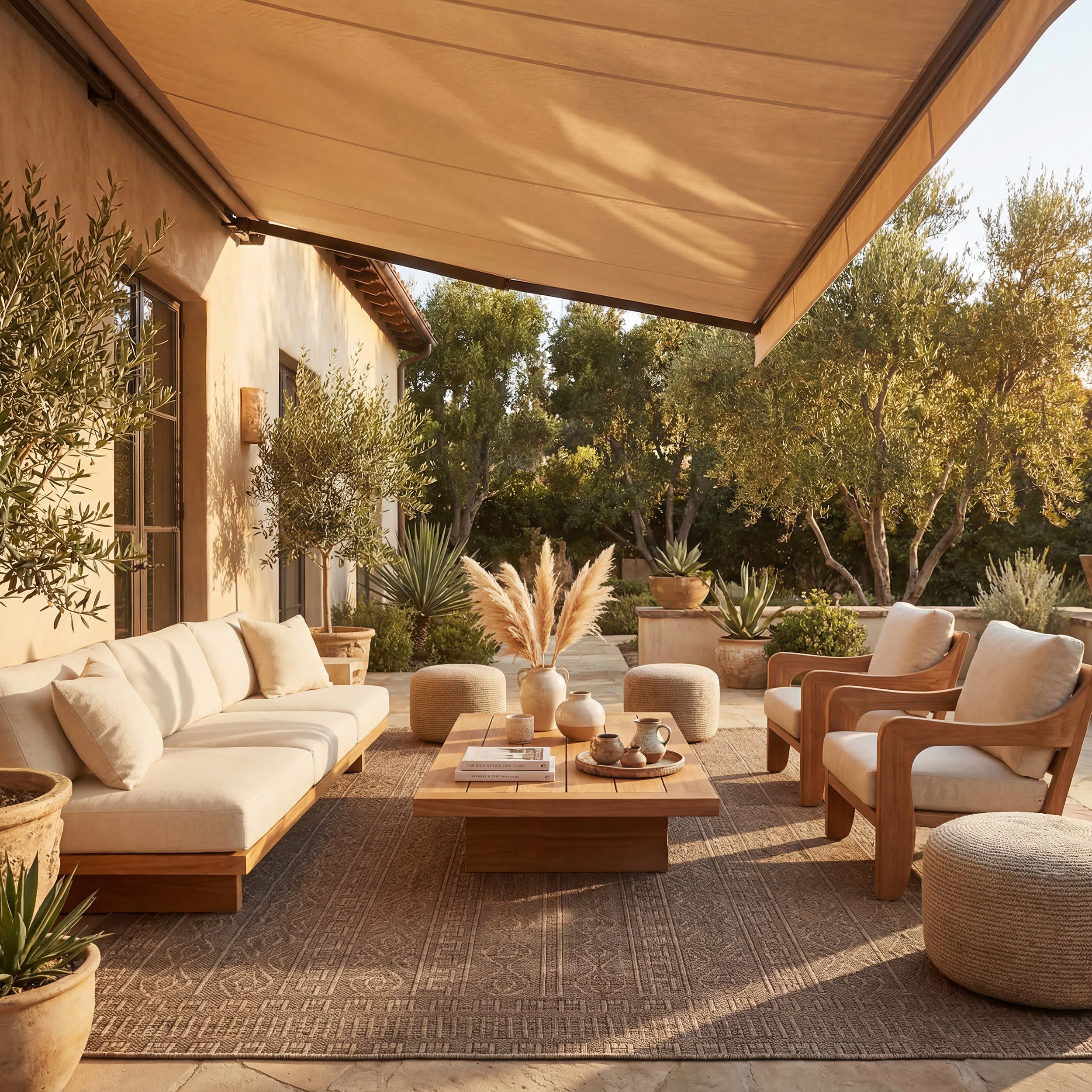 Eiraz Contemporary Solid Indoor/Outdoor Rug | Brown - Image 2