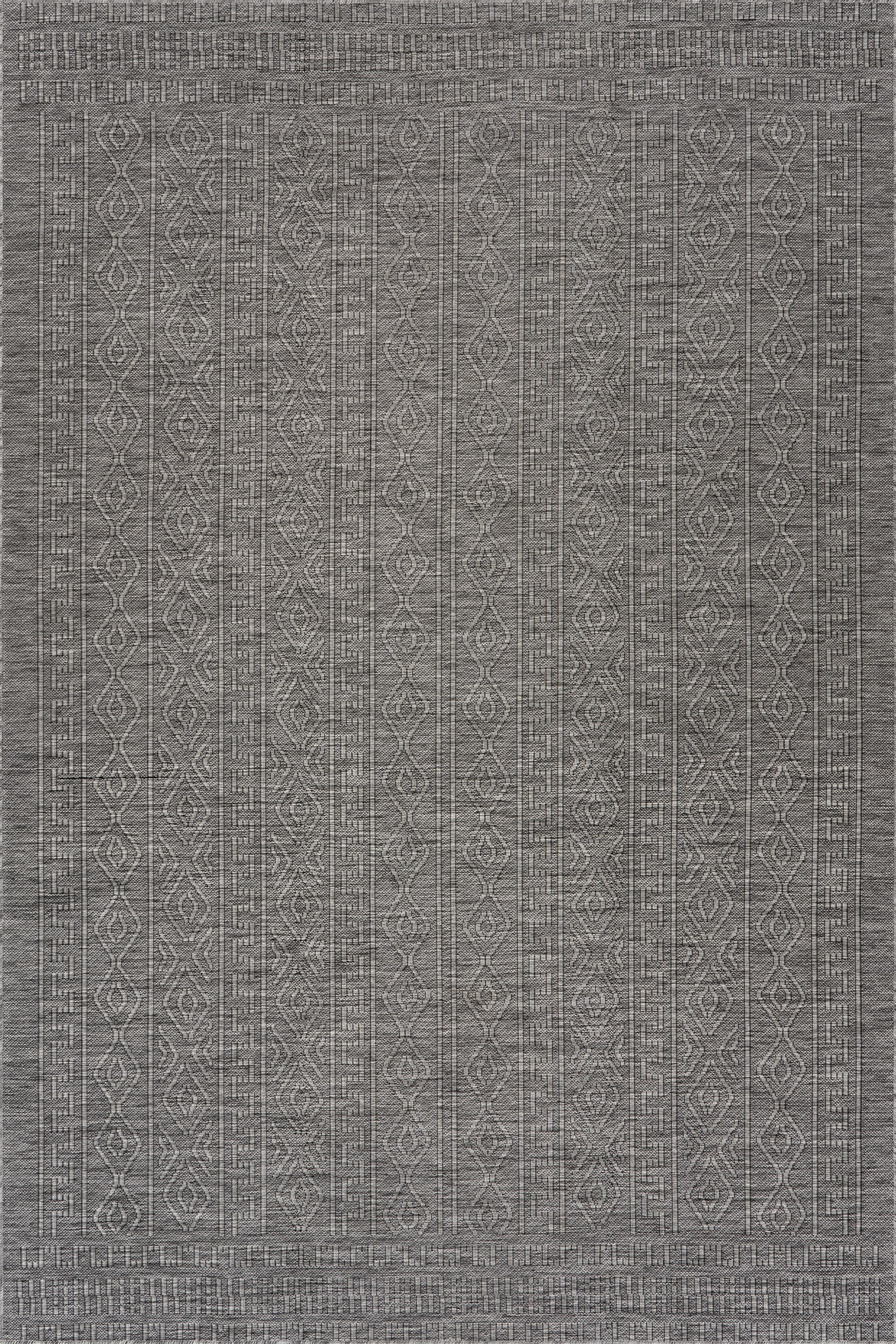 Eiraz Contemporary Solid Indoor/Outdoor Rug | Grey