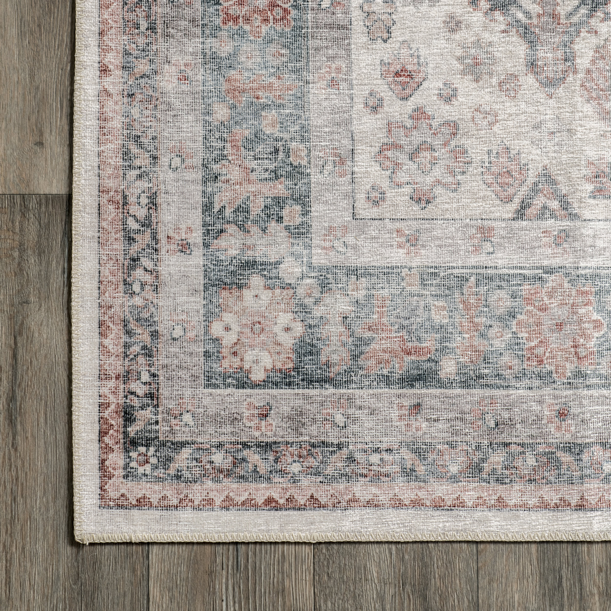 Elandra Spill Proof Washable Rug | Ivory Multicolor - Image 3