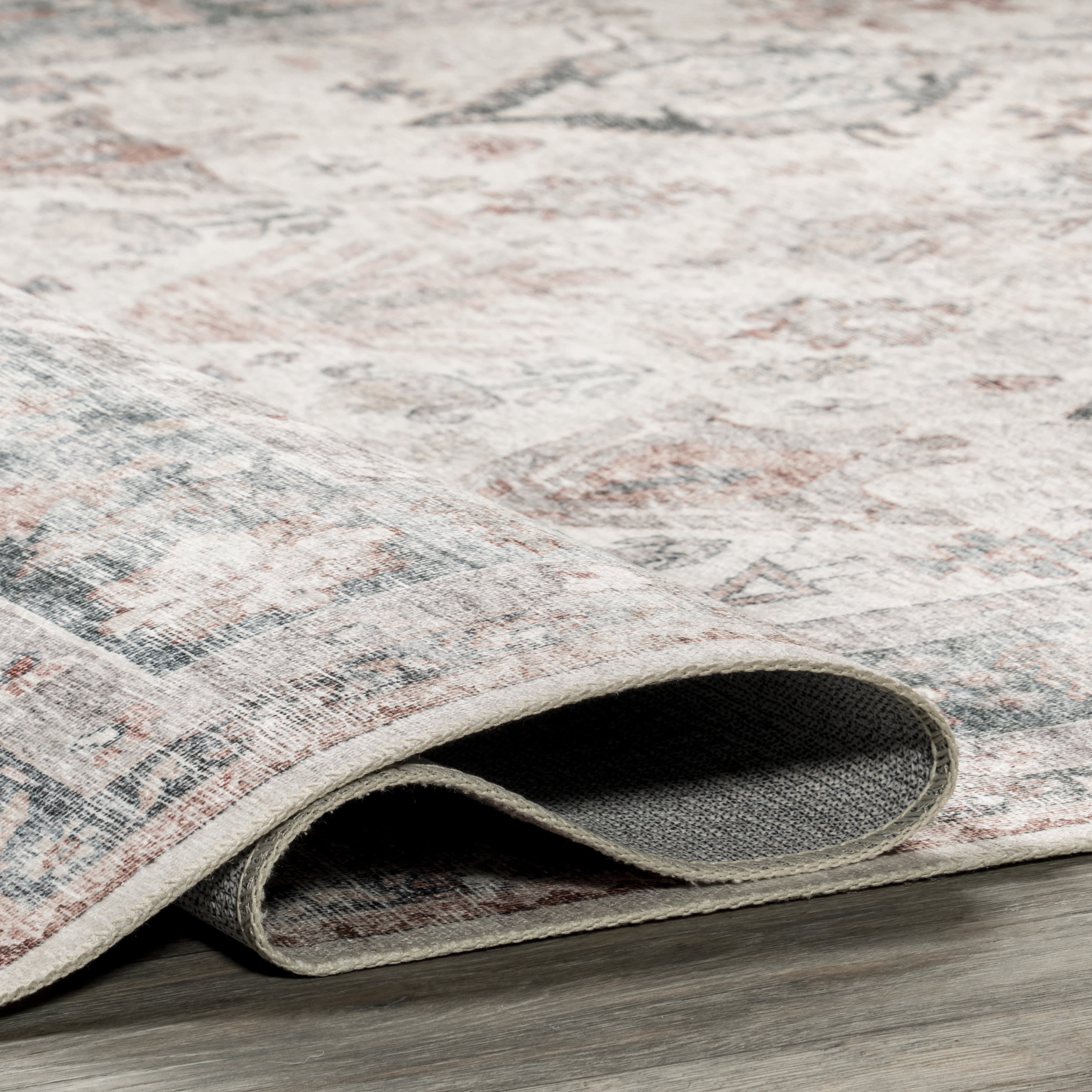 Elandra Spill Proof Washable Rug | Ivory Multicolor - Image 6