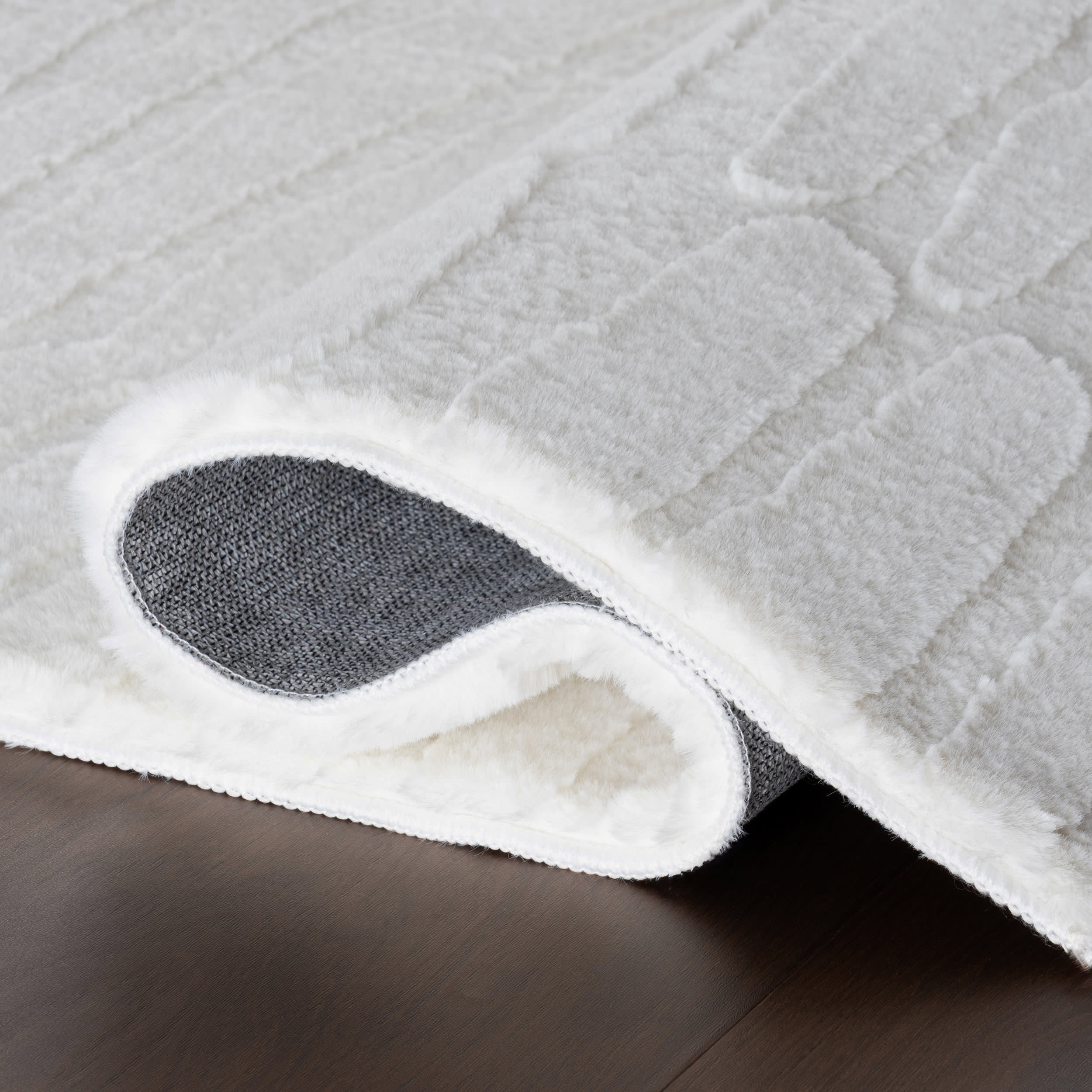 Elisk Solid Cloud Washable Rug | Off White - Image 11