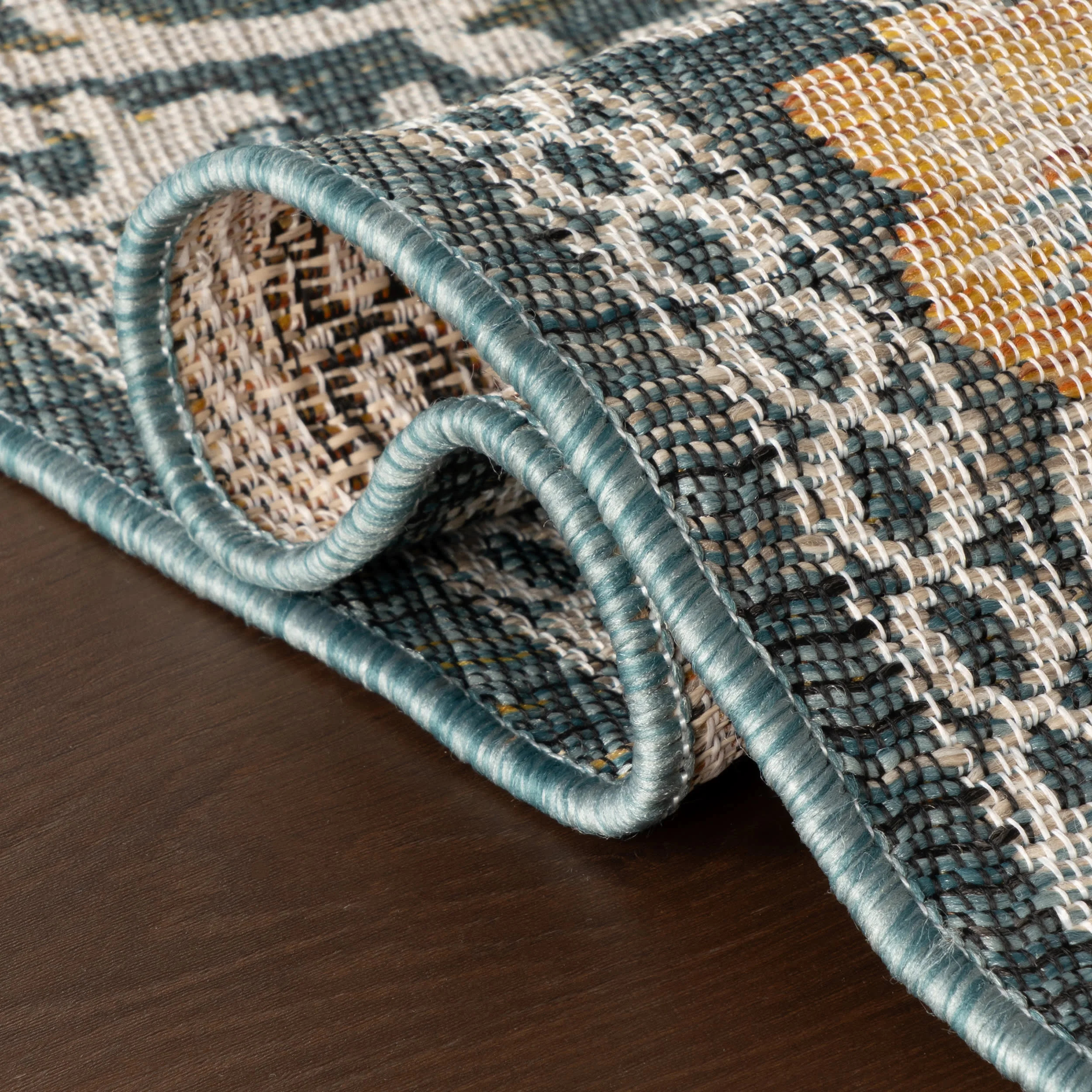 Elizaya Transitional Floral Indoor/Outdoor Rug | Blue - Image 11