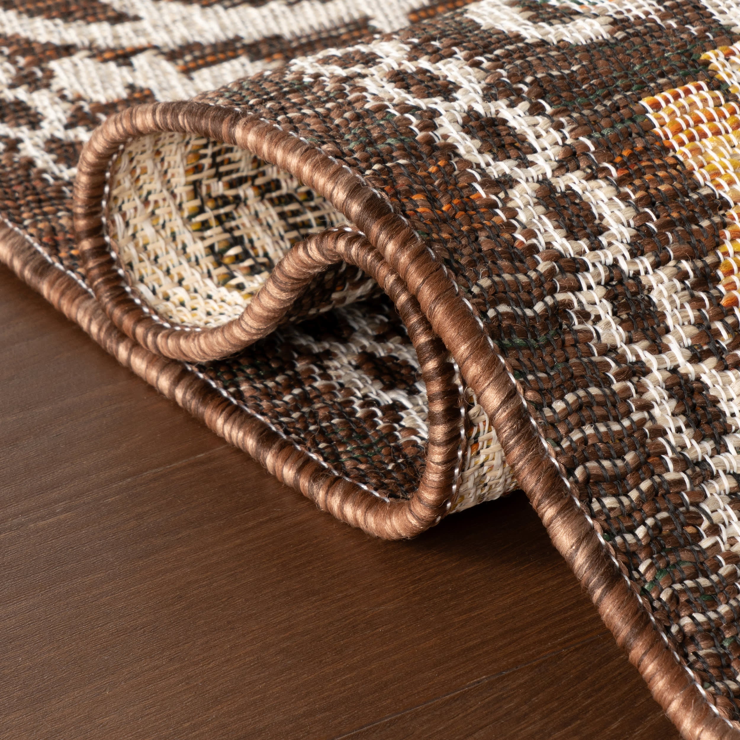 Elizaya Transitional Floral Indoor/Outdoor Rug | Brown - Image 11