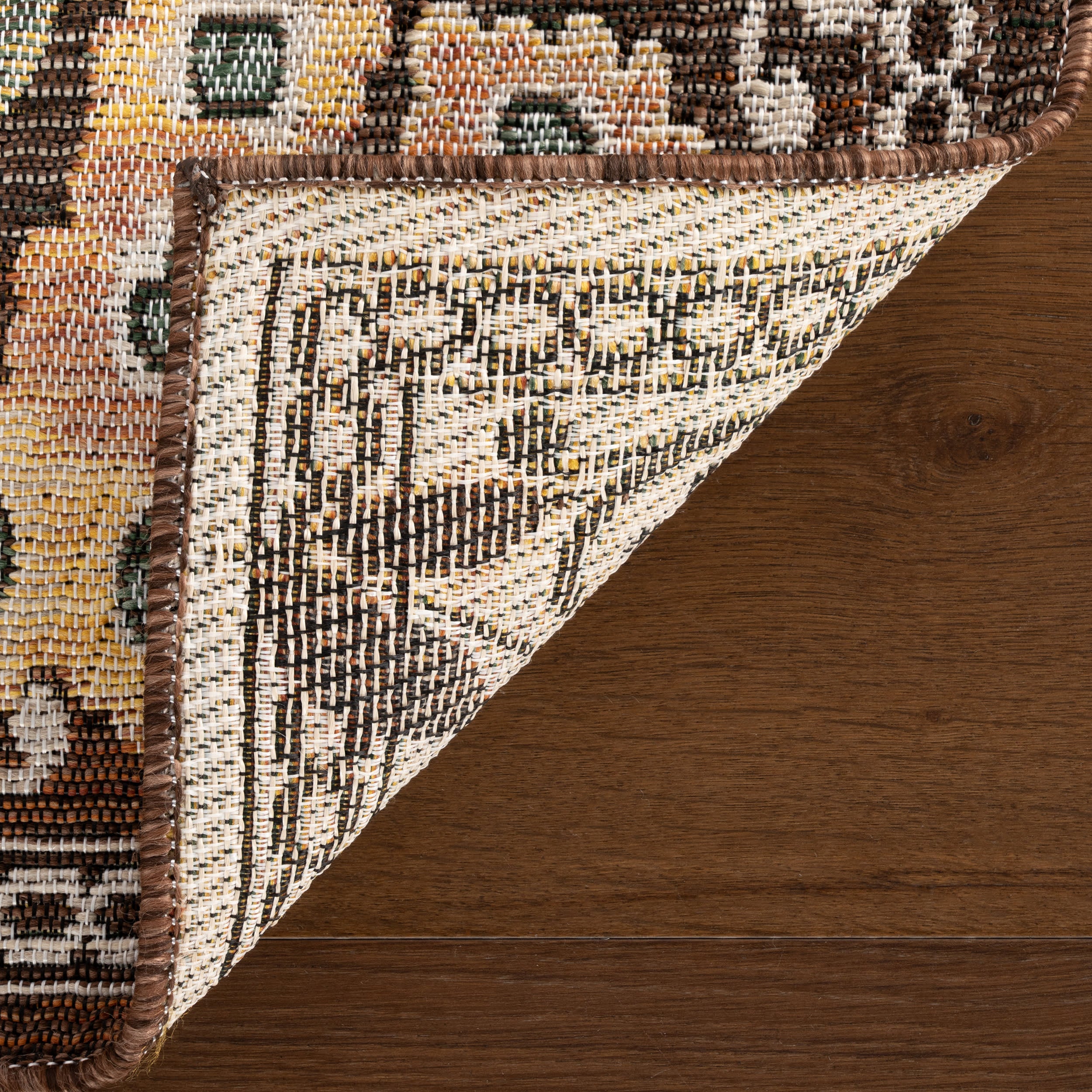 Elizaya Transitional Floral Indoor/Outdoor Rug | Brown - Image 8