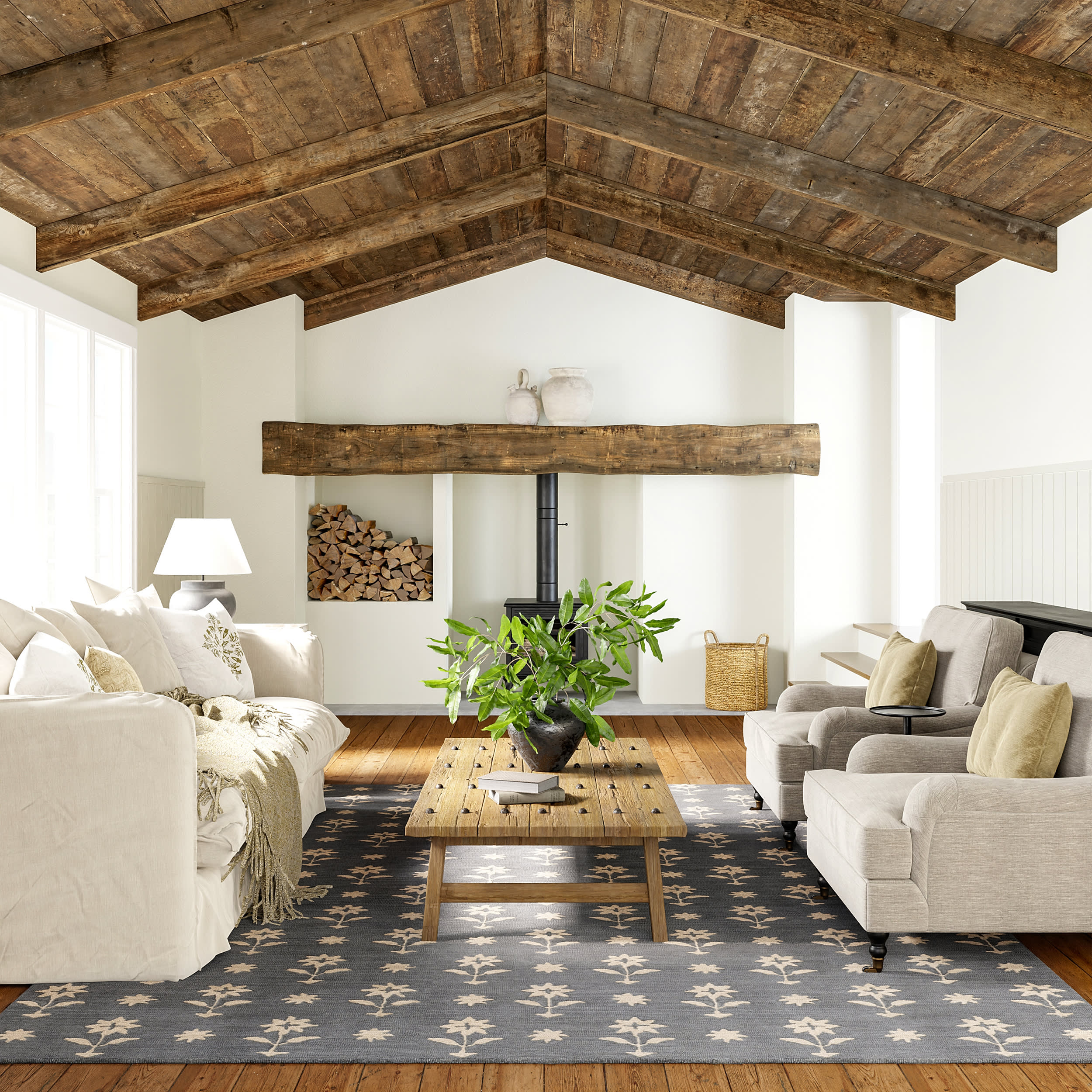 Ella Wool Rug | Blue Grey - Image 2