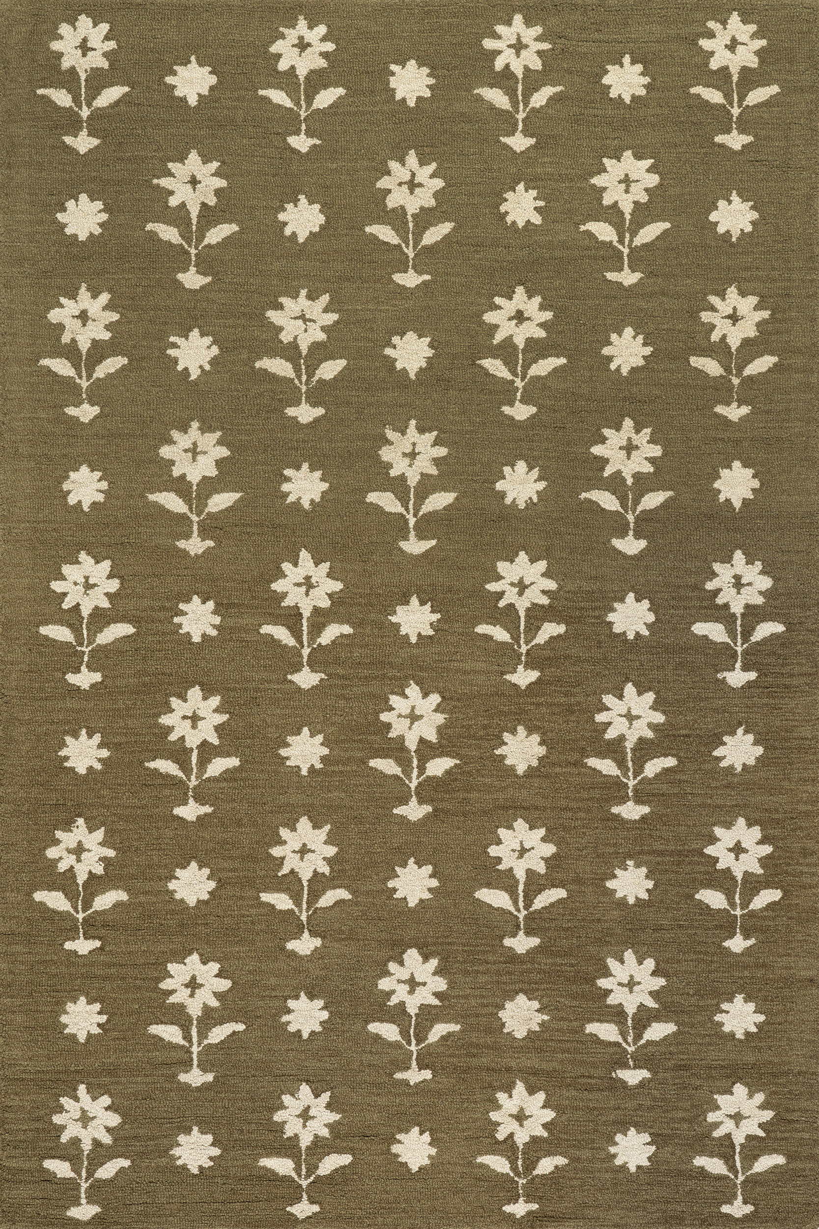 Ella Wool Rug | Olive Green