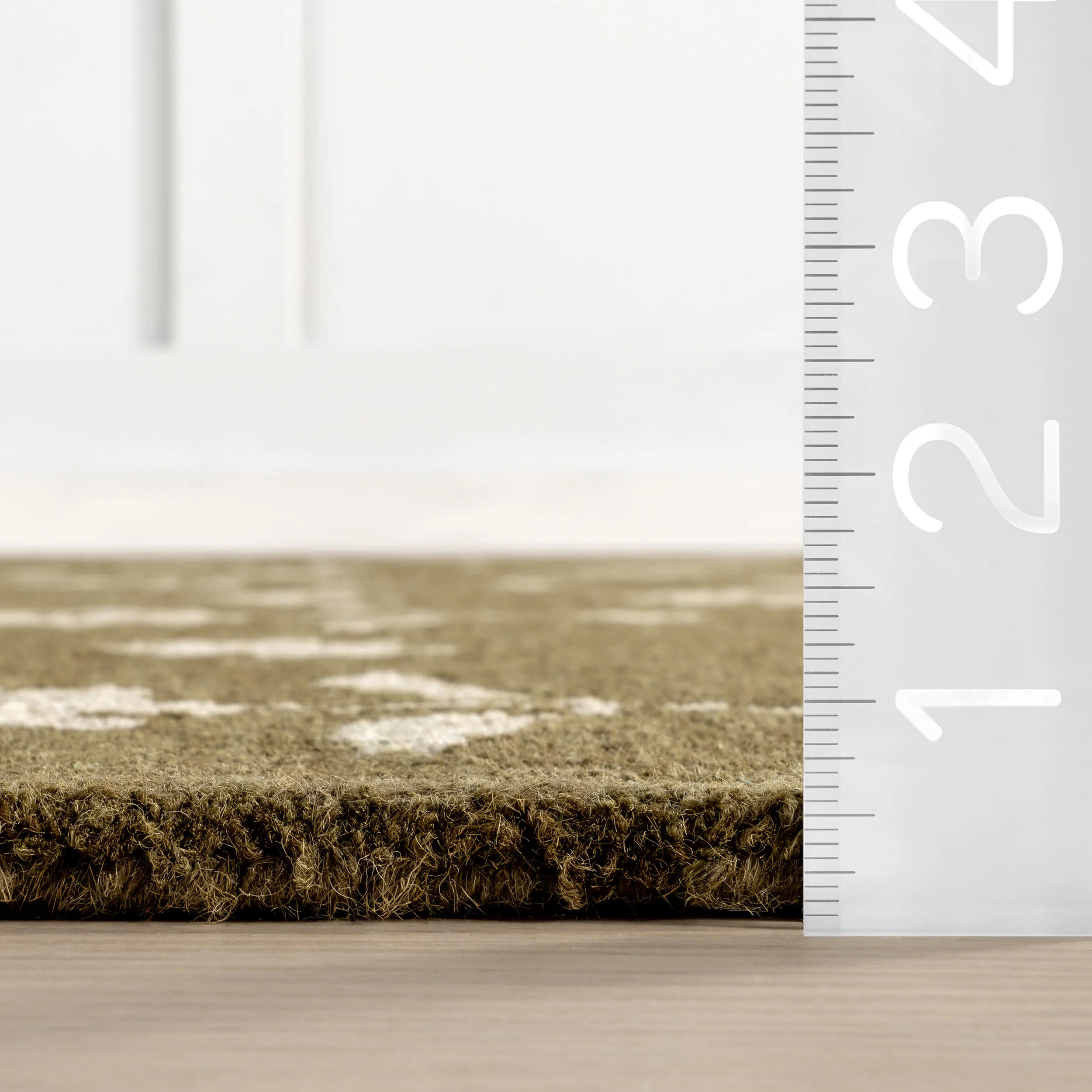 Ella Wool Rug | Olive Green - Image 6