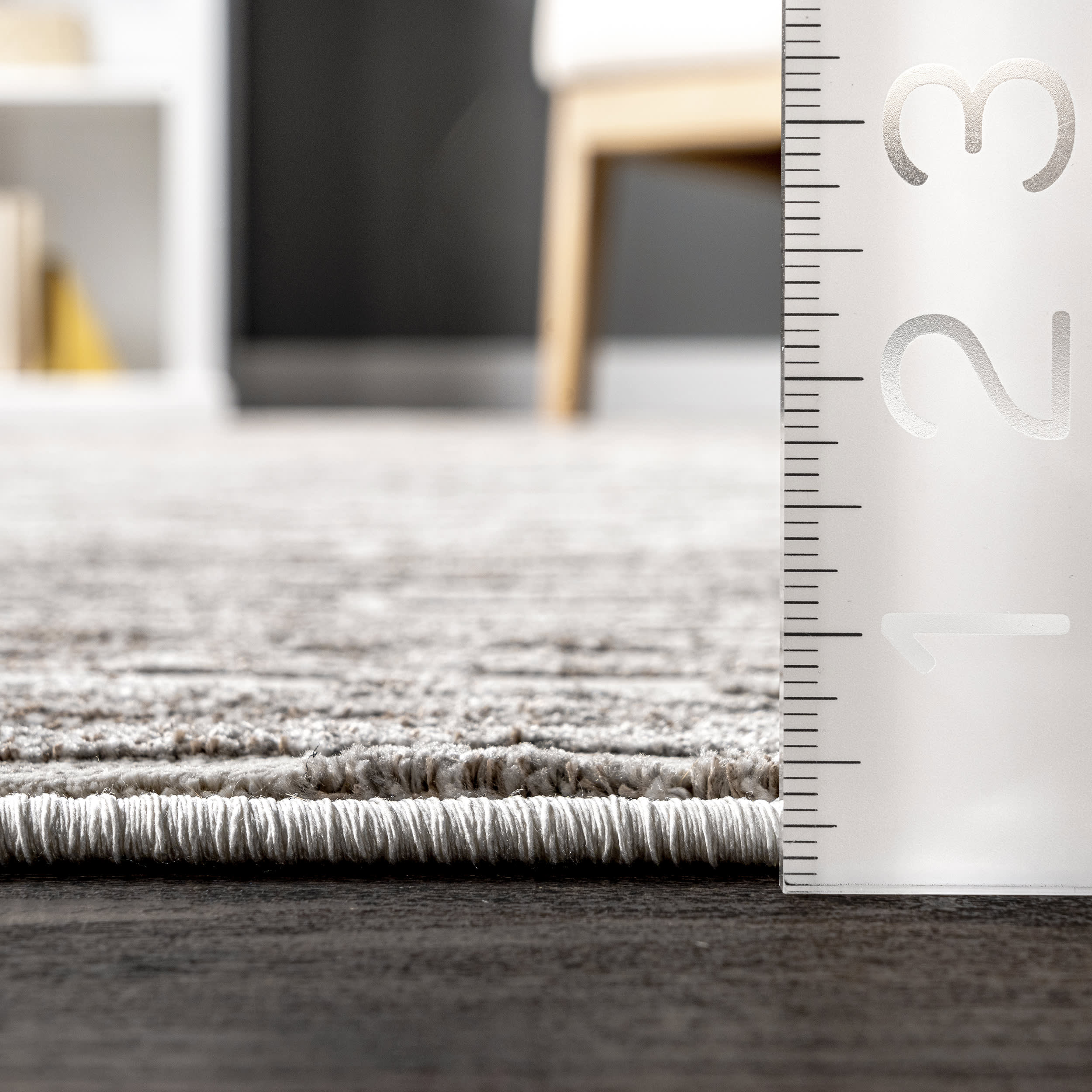 Ellen Rippled Abstract Rug | Grey - Image 5