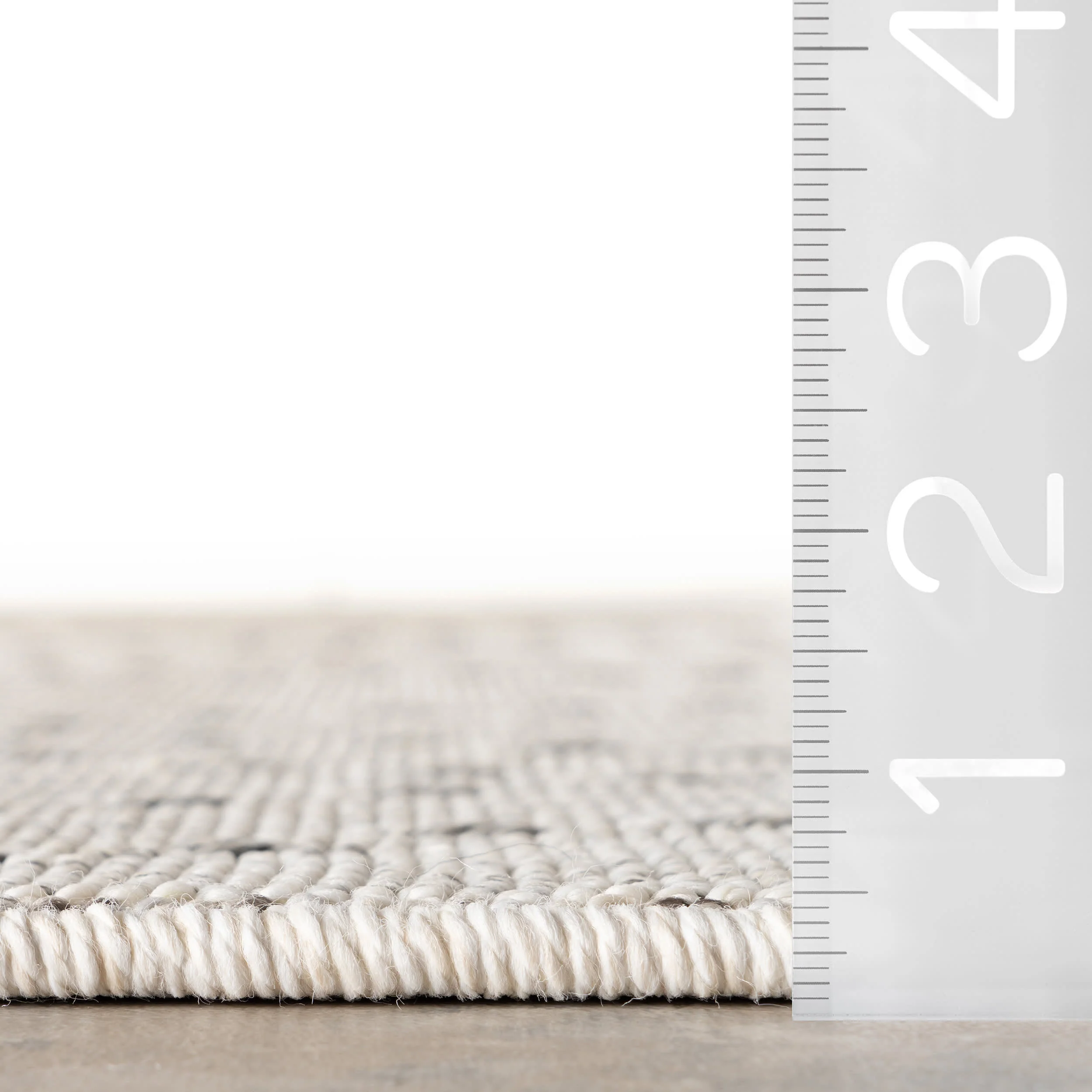 Ellianna Striped Trellis Indoor/Outdoor Rug | Light Grey - Image 6