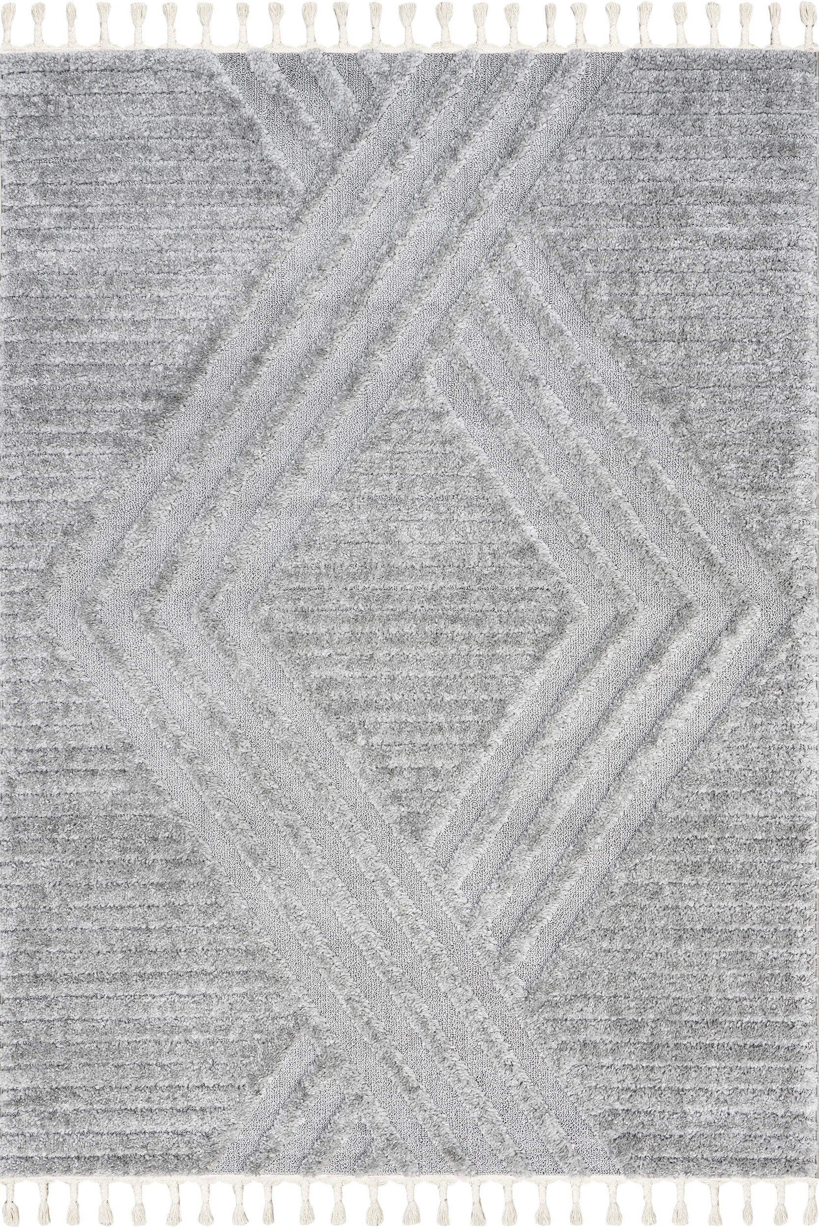 Ellie Traverse Shag Rug | Light Grey
