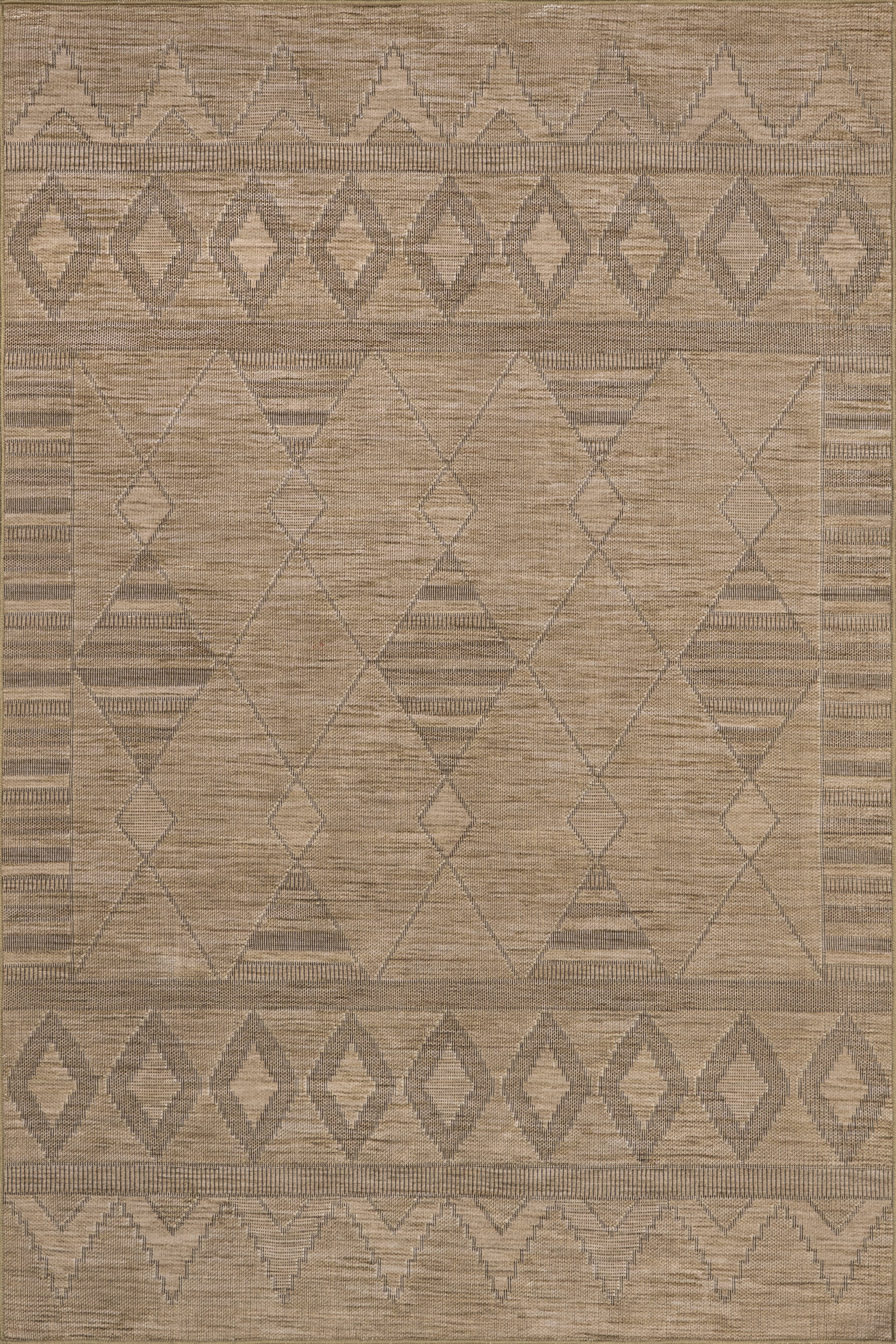 Ellinor Geometric Washable Rug | Sand