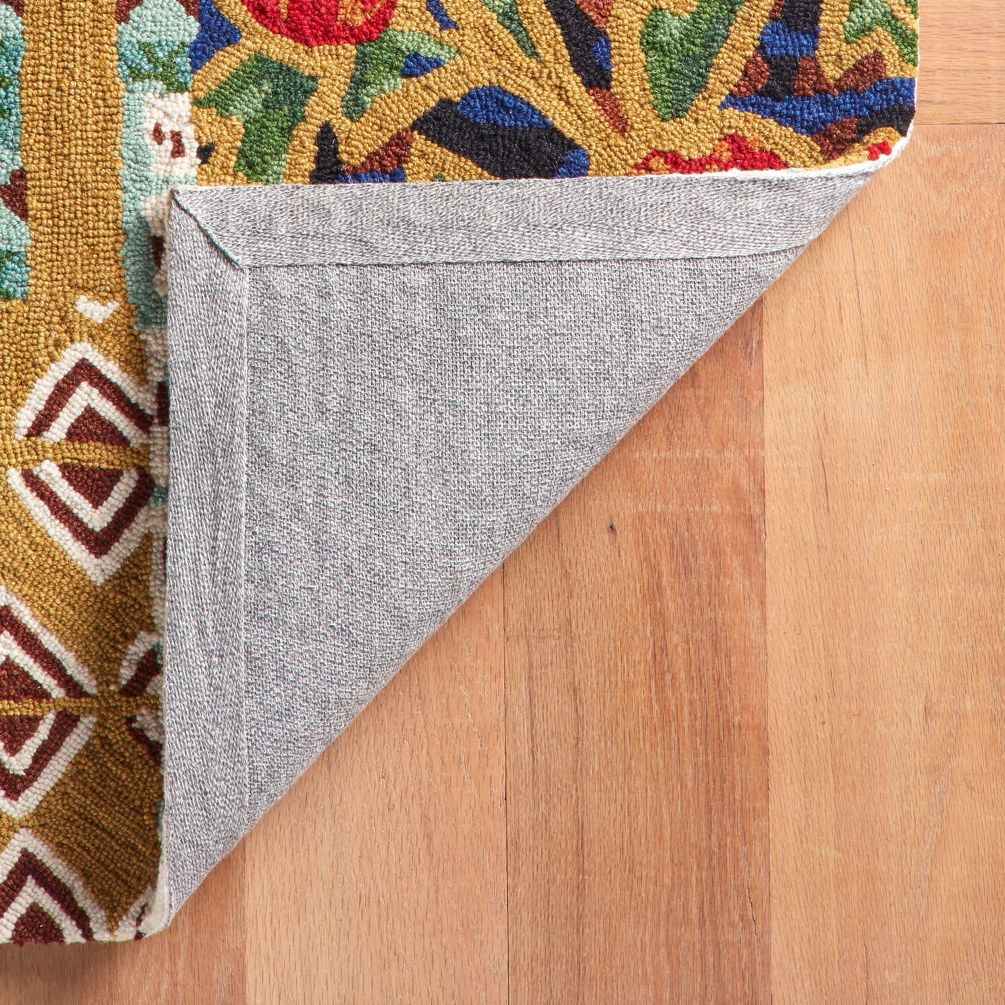 Elm Patchwork Hand Micro Hooked Wool Rug | Multi - Image 7