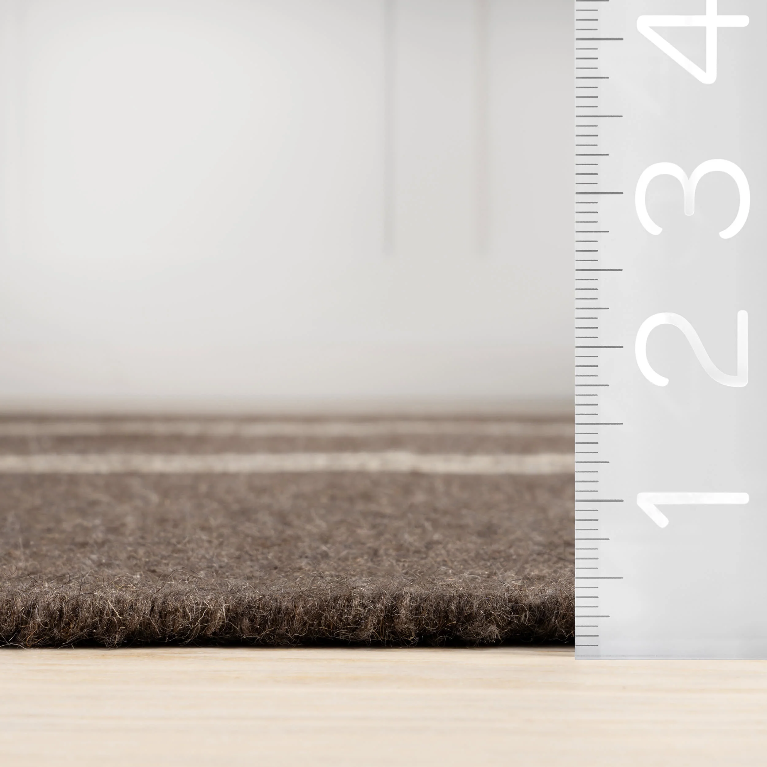 Elowen Double Striped Rug | Dark Brown - Image 5