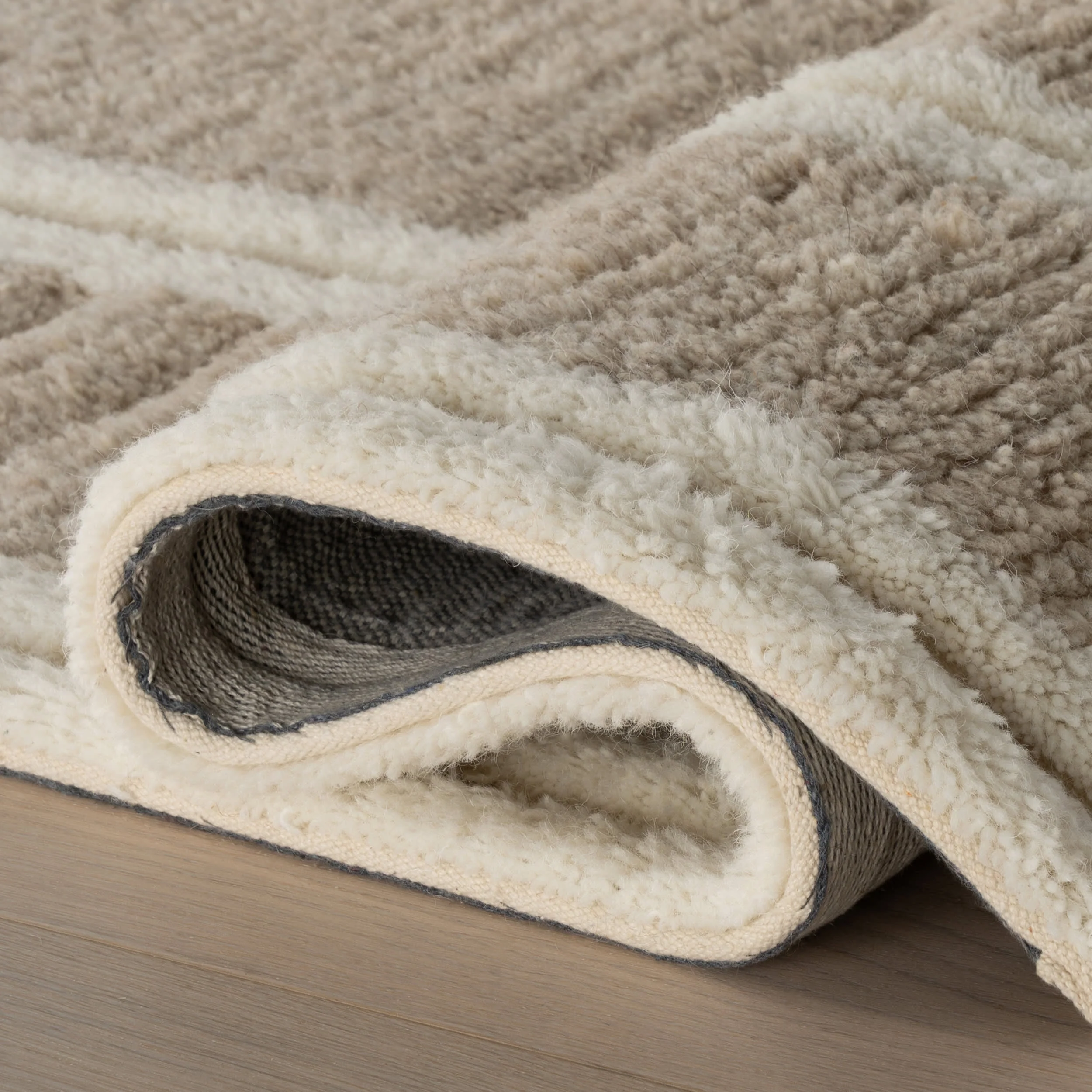 Elvine Modern Striped Wool Rug | Brown - Image 9