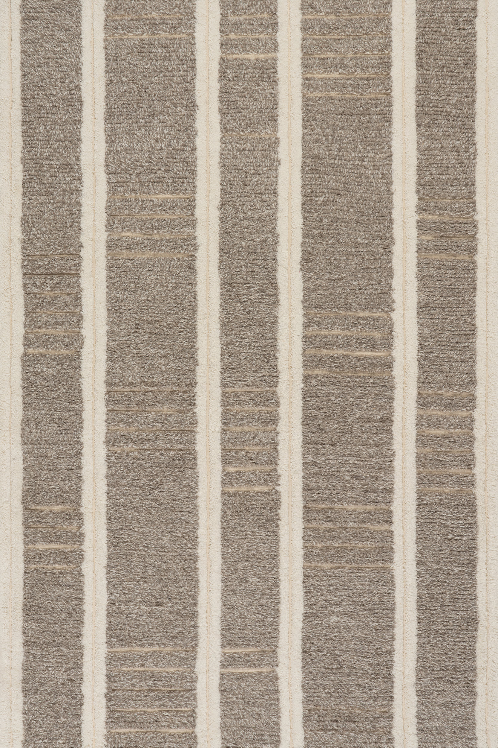 Elvine Modern Striped Wool Rug | Grey