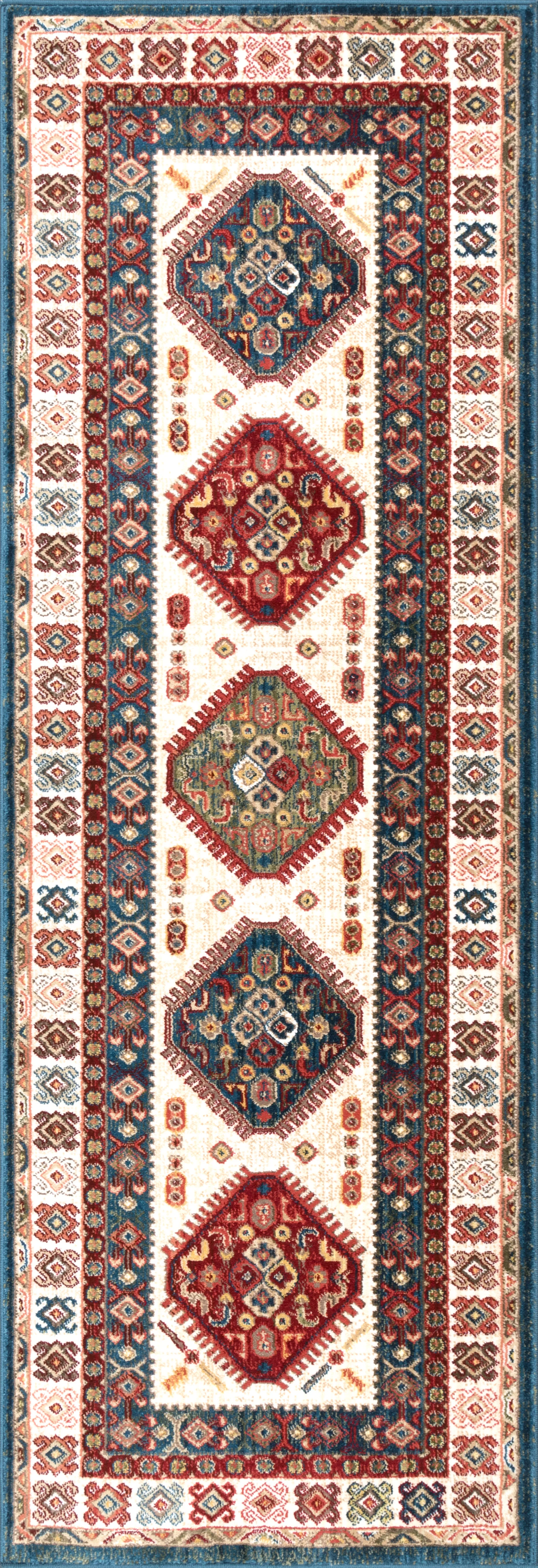 Emblem Fringed Rug | Ivory - Image 5