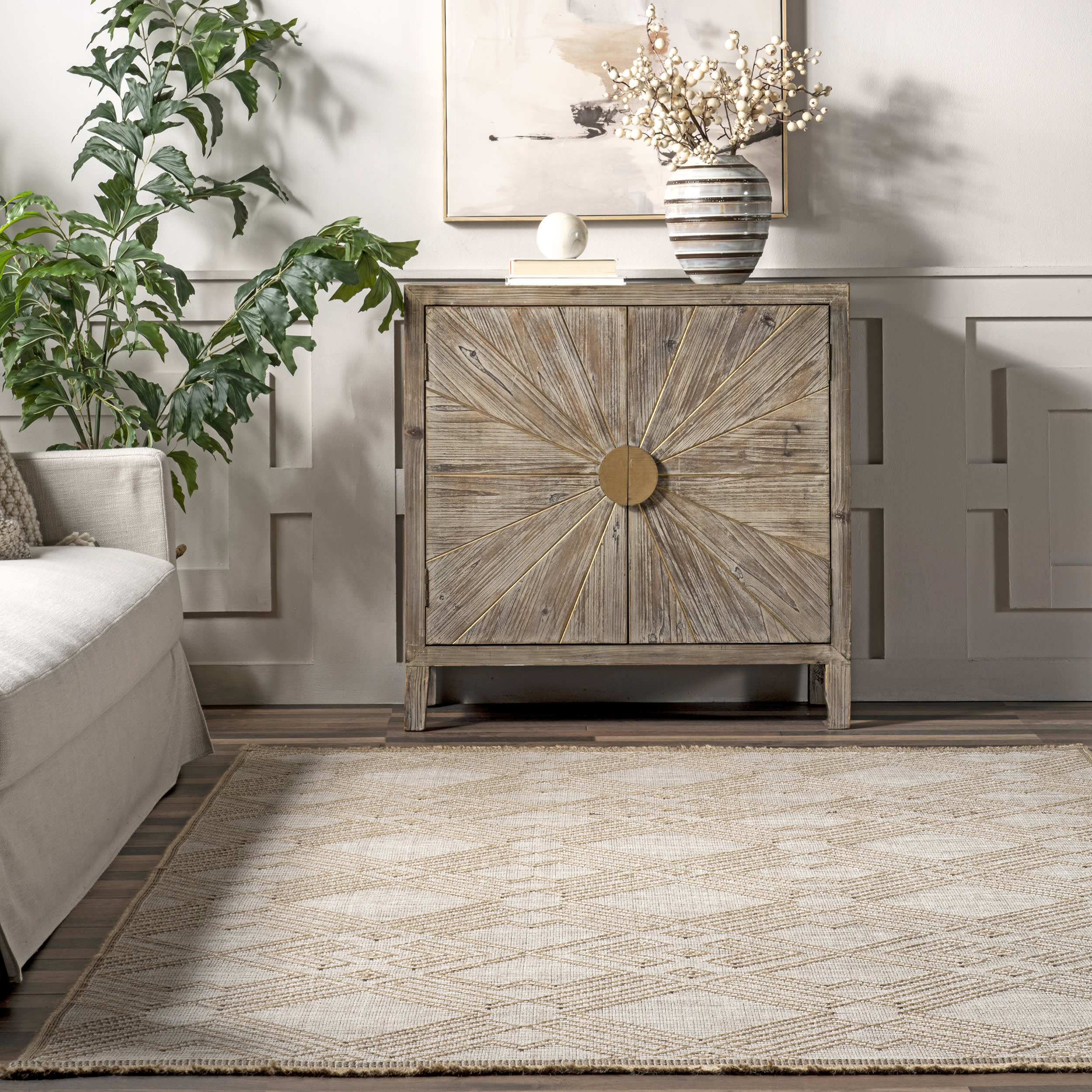 Emilee Fringed Rug | Ivory - Image 4
