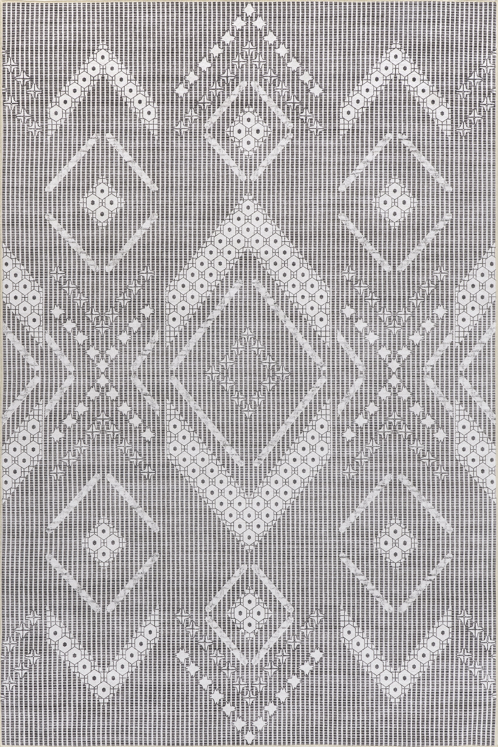 Emilia Striped Washable Indoor/Outdoor Rug | Light Grey