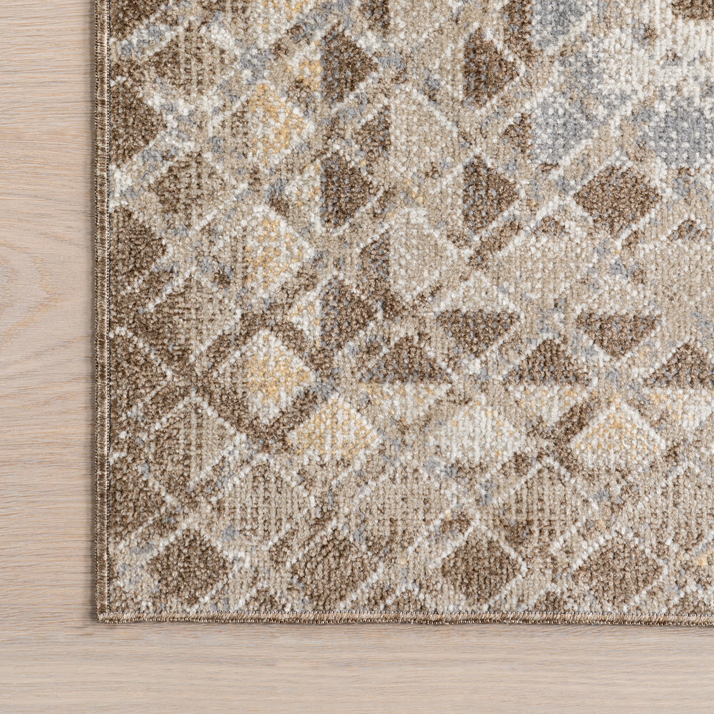 Emmy Washable Geometric Rug | Beige - Image 3