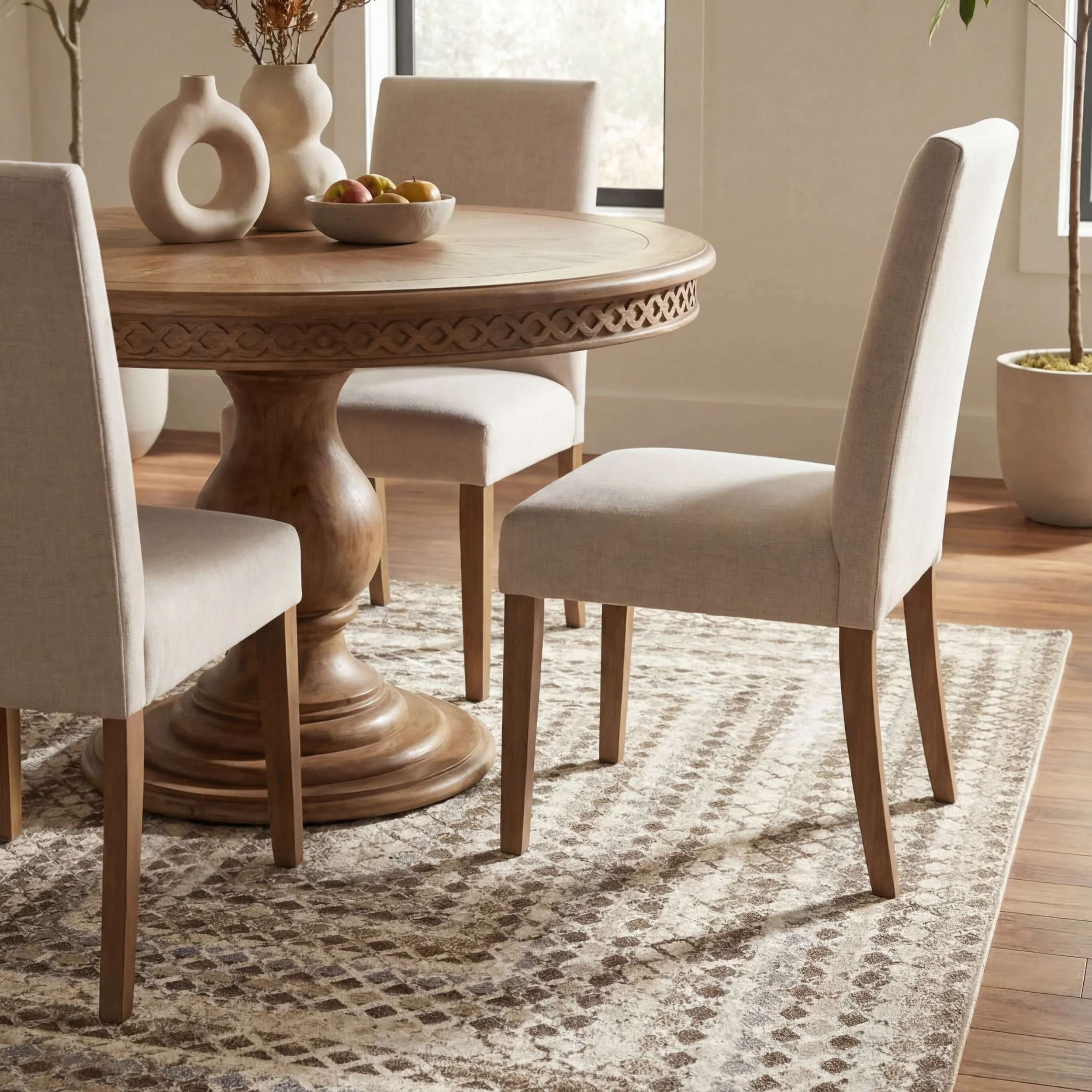 Emmy Washable Geometric Rug | Beige - Image 6