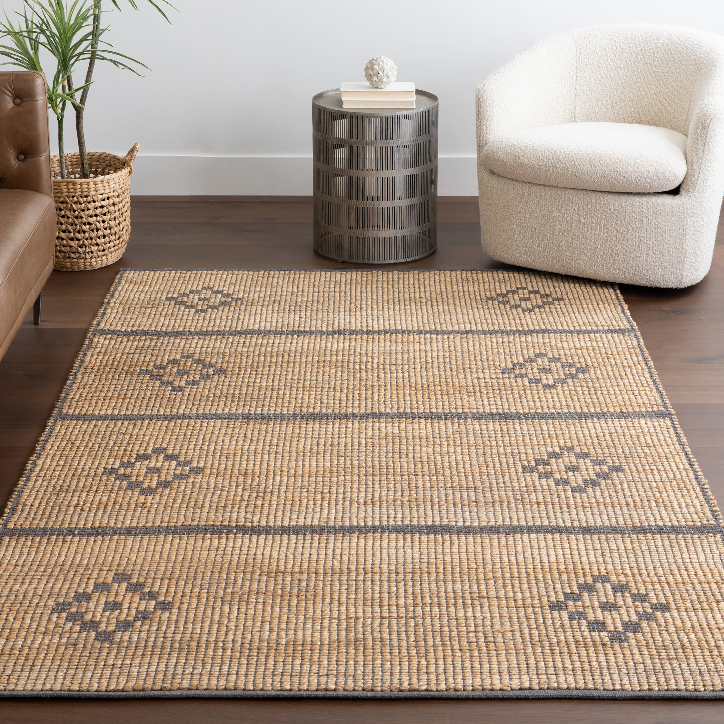 Enid Diamond Rug | Natural - Image 3